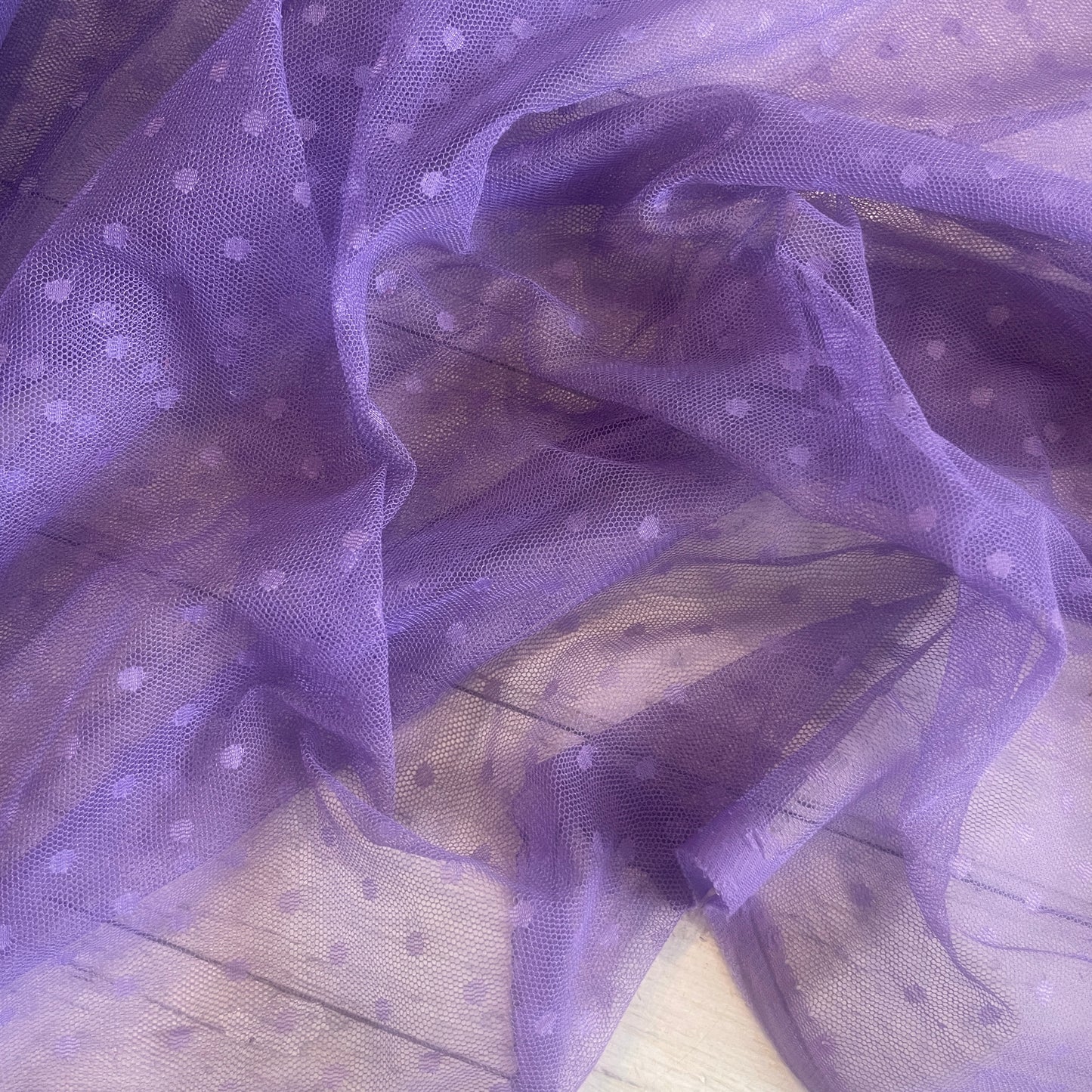 Purple  fine hail Spotted Tulle