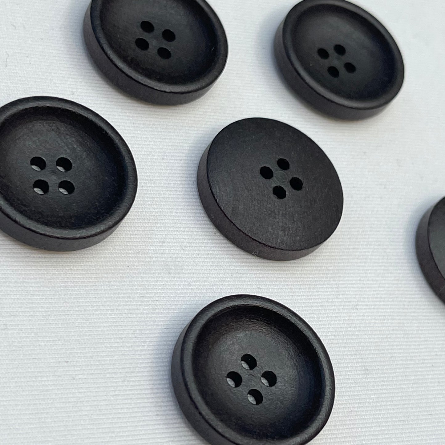 23mm Dark Chocolate 4 Hole Wood Button