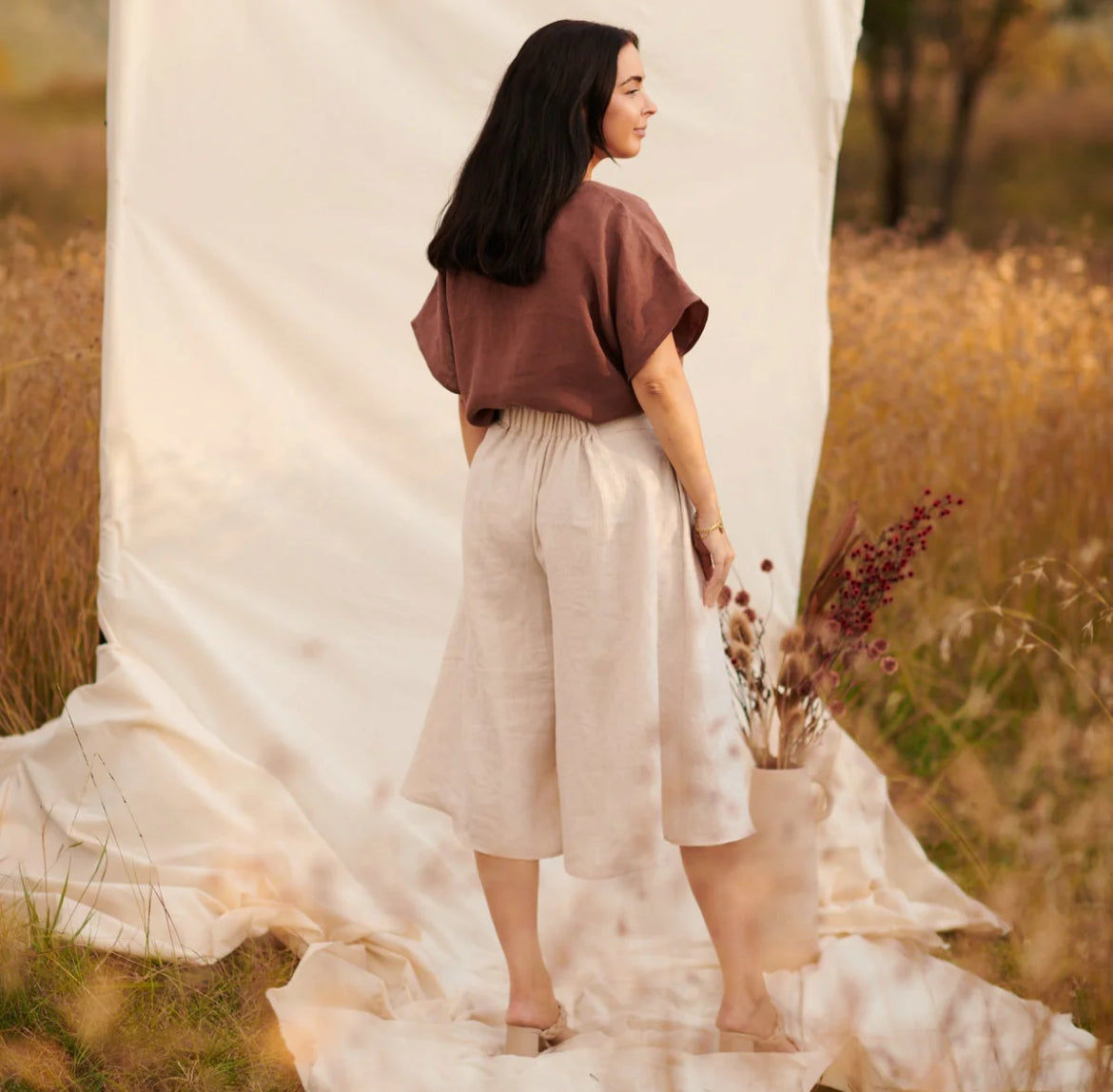 Stitched for good Chorizema culottes paper pattern