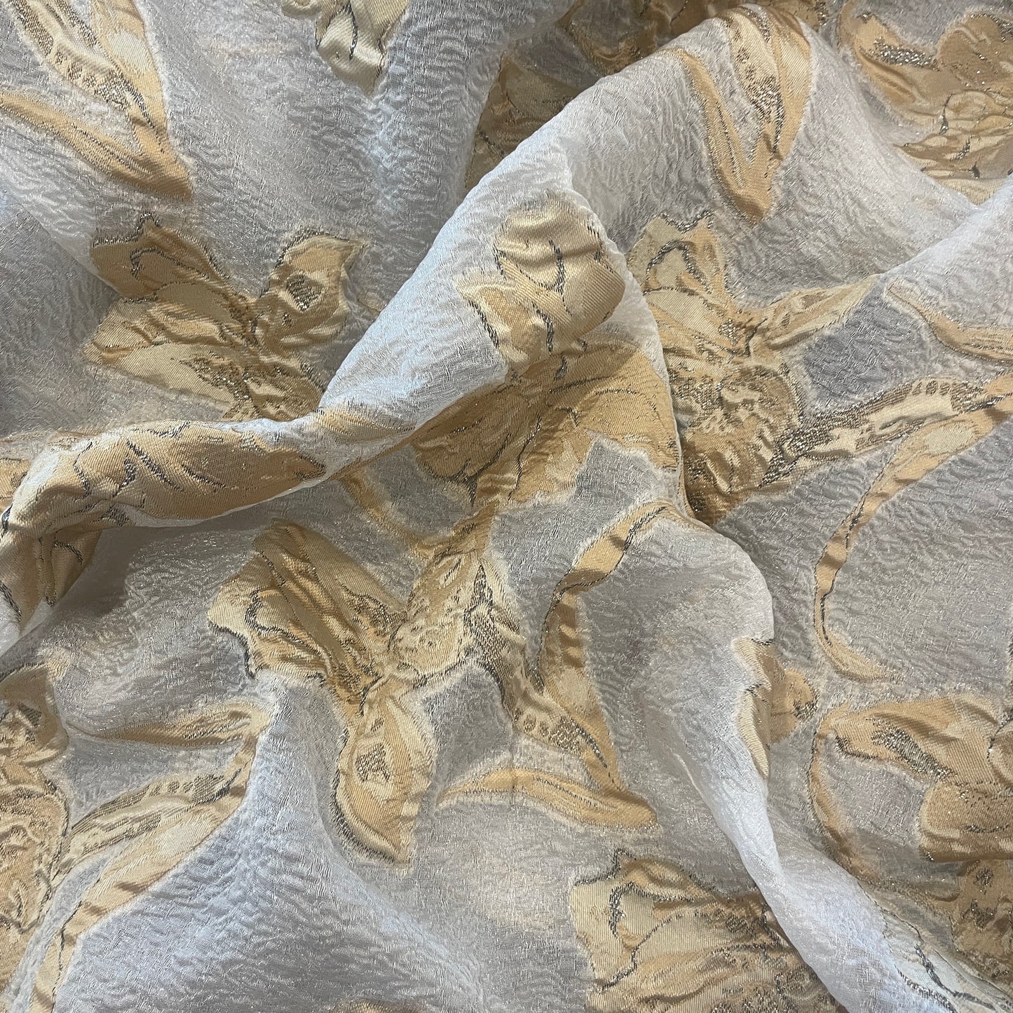 1.5m champagne metallic cloque brocade