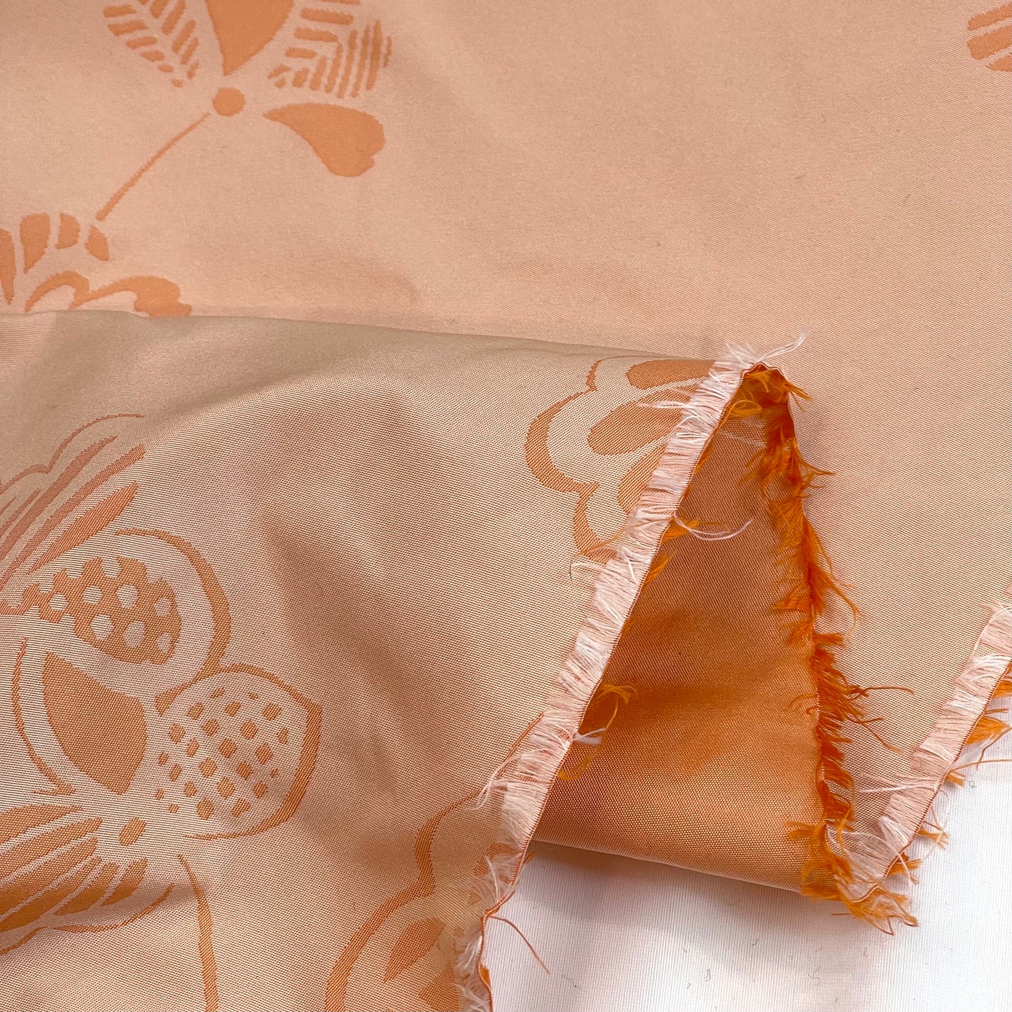 Peach Garden Soft Taffeta Jacquard Panel