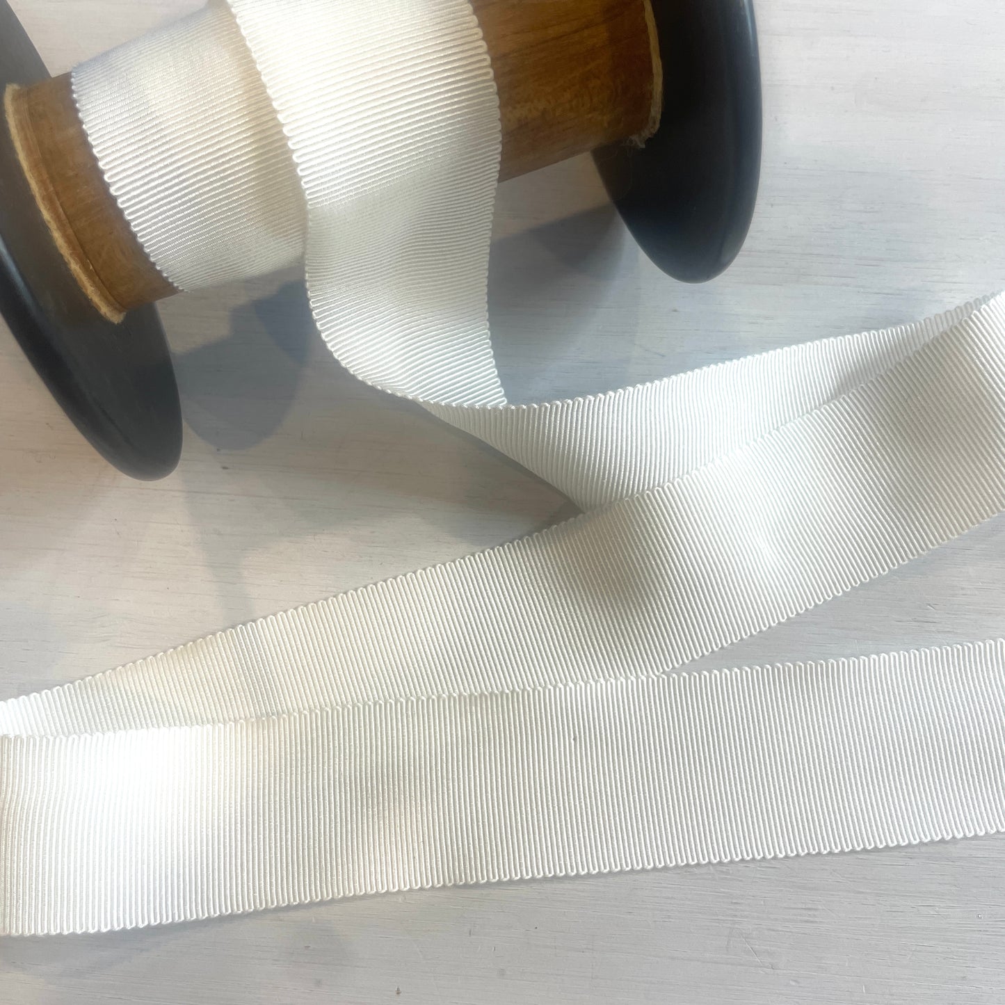 Ivory 32mm grossgrain ribbon
