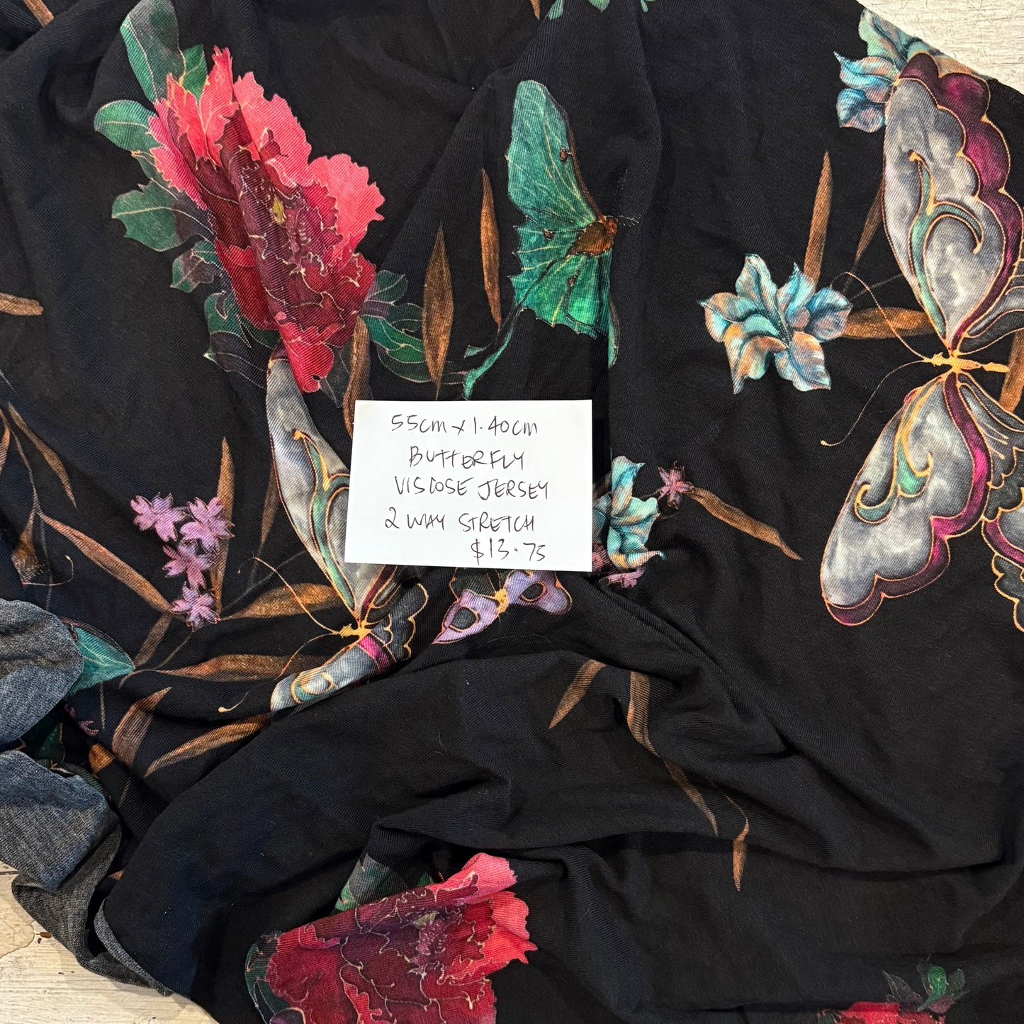 55cm Butterfly Viscose Jersey