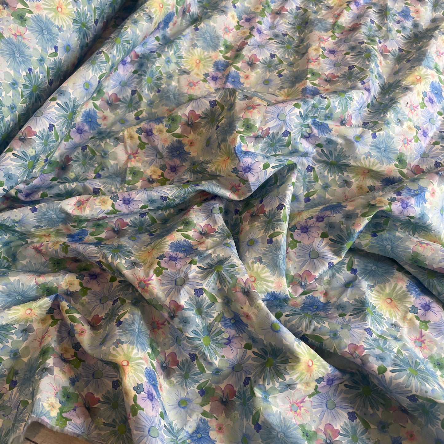Watercolour garden Cotton Shirting