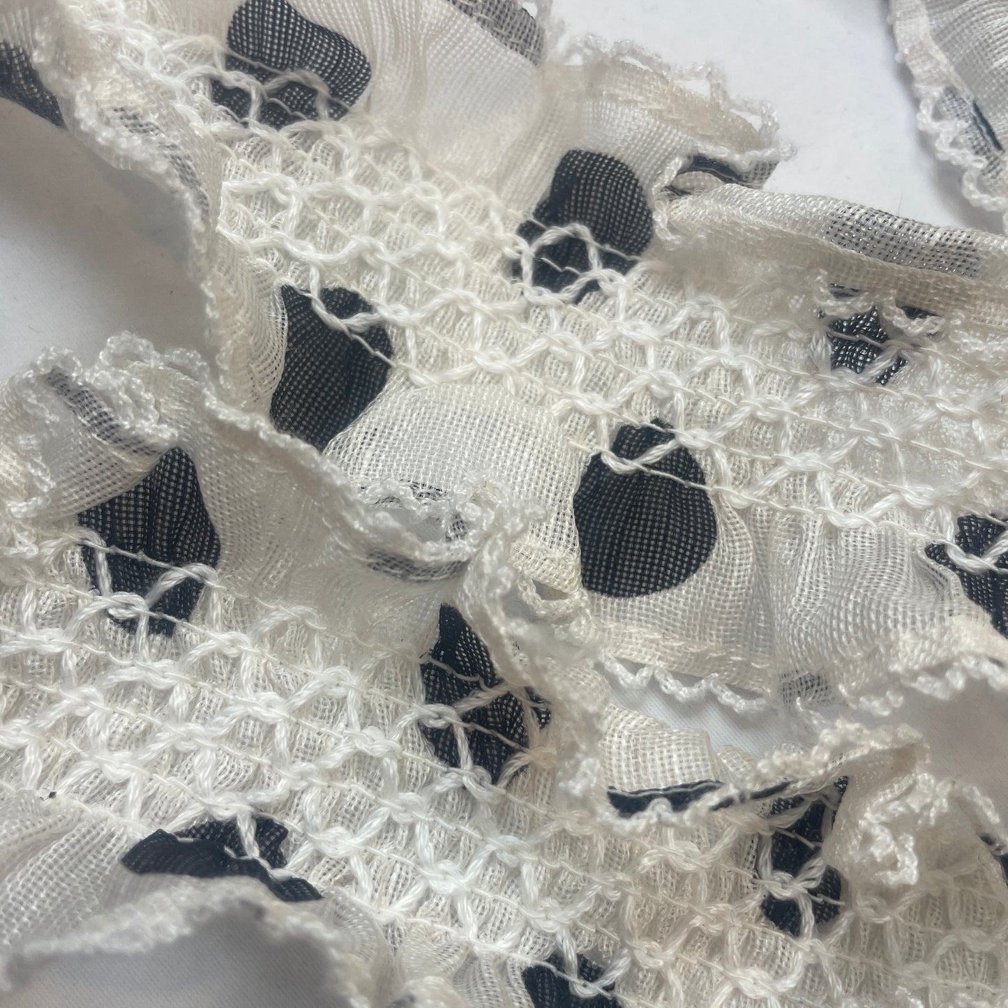 Pierrot pleated stretch frill trim 6.5cm