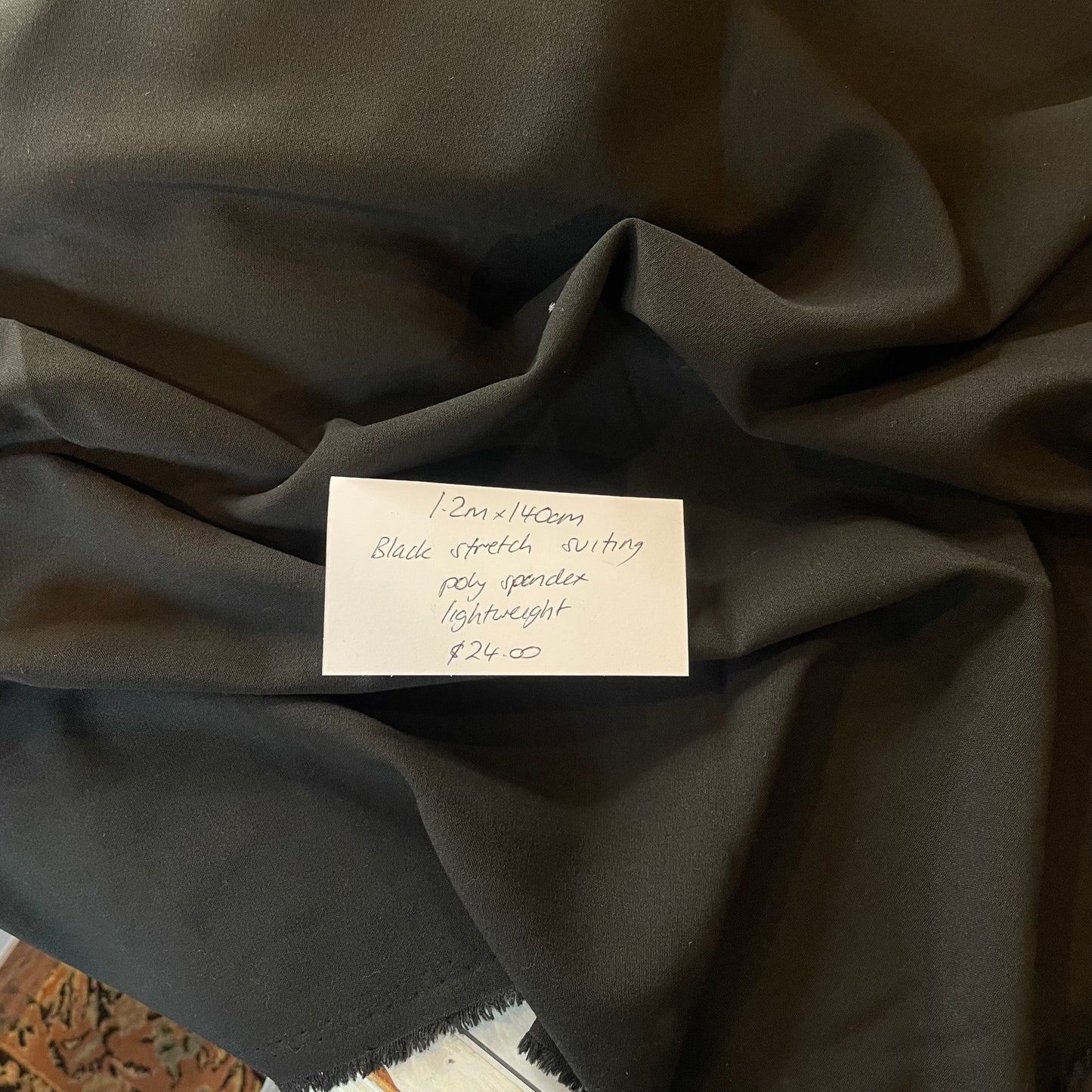 1.2m Black Stretch Suting