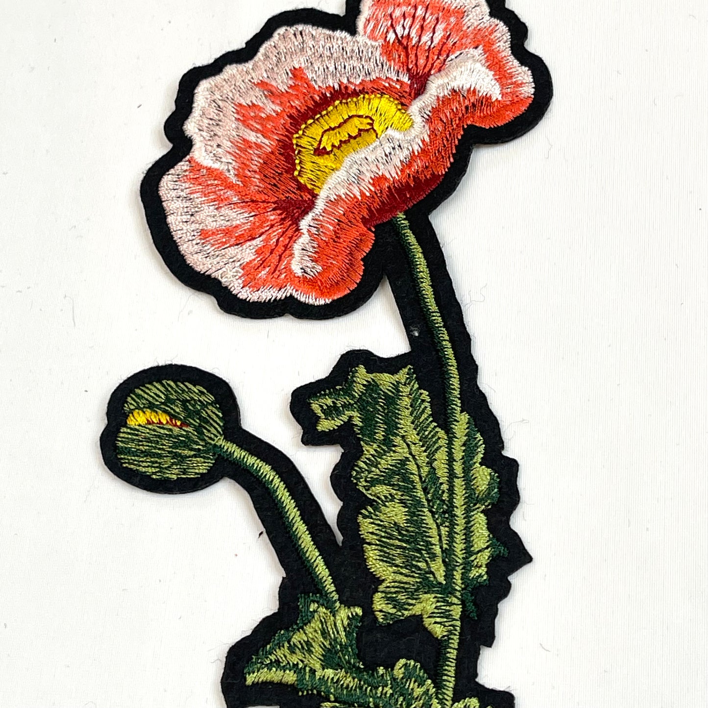 Embroidered Flower Iron-On Motif