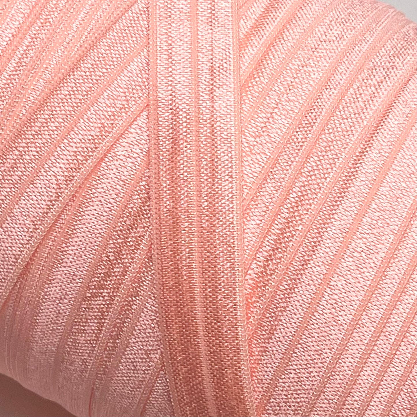 Peach 15mm Satin Foldover Elastic