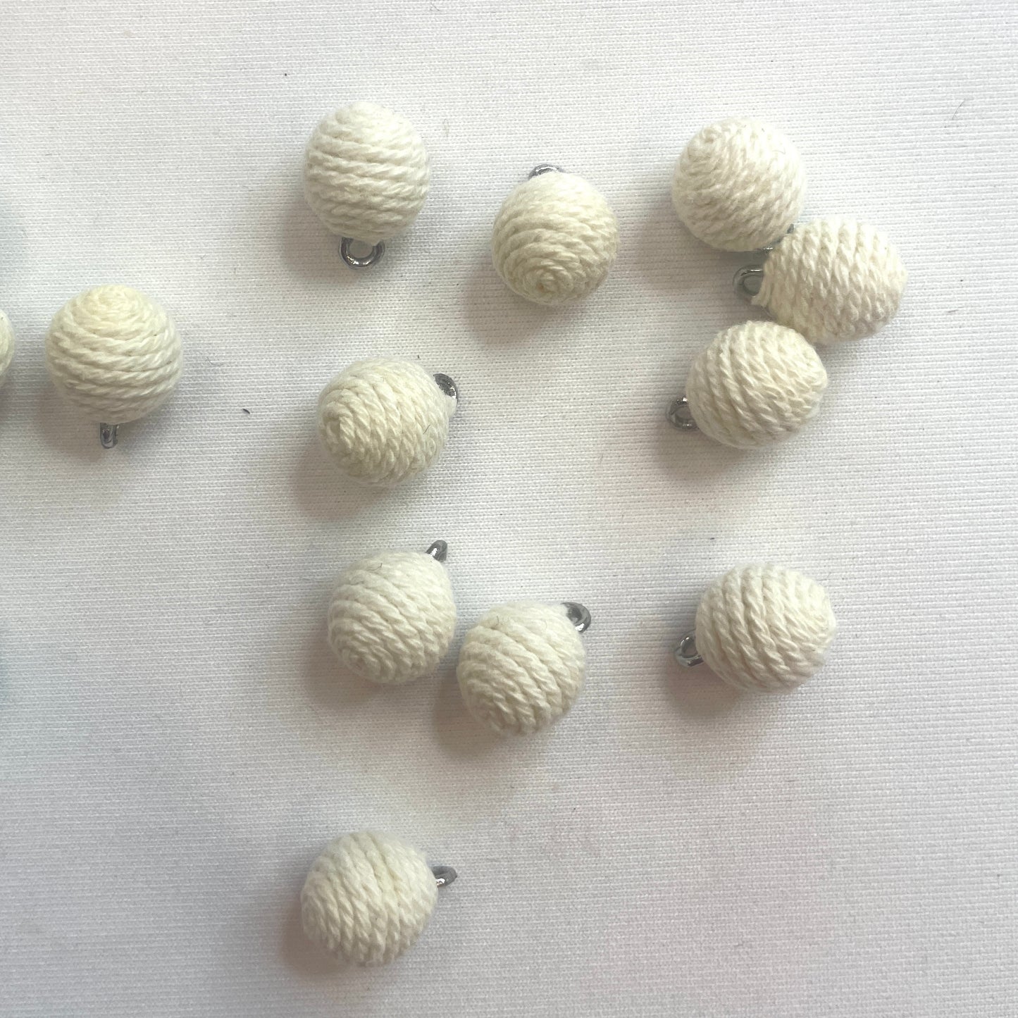ivory rope bauble button