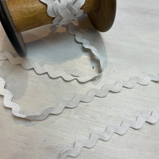 13mm White RicRac Trim