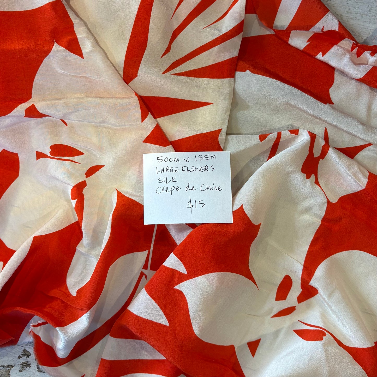 50cm Large Flowers Silk Crepe De Chine
