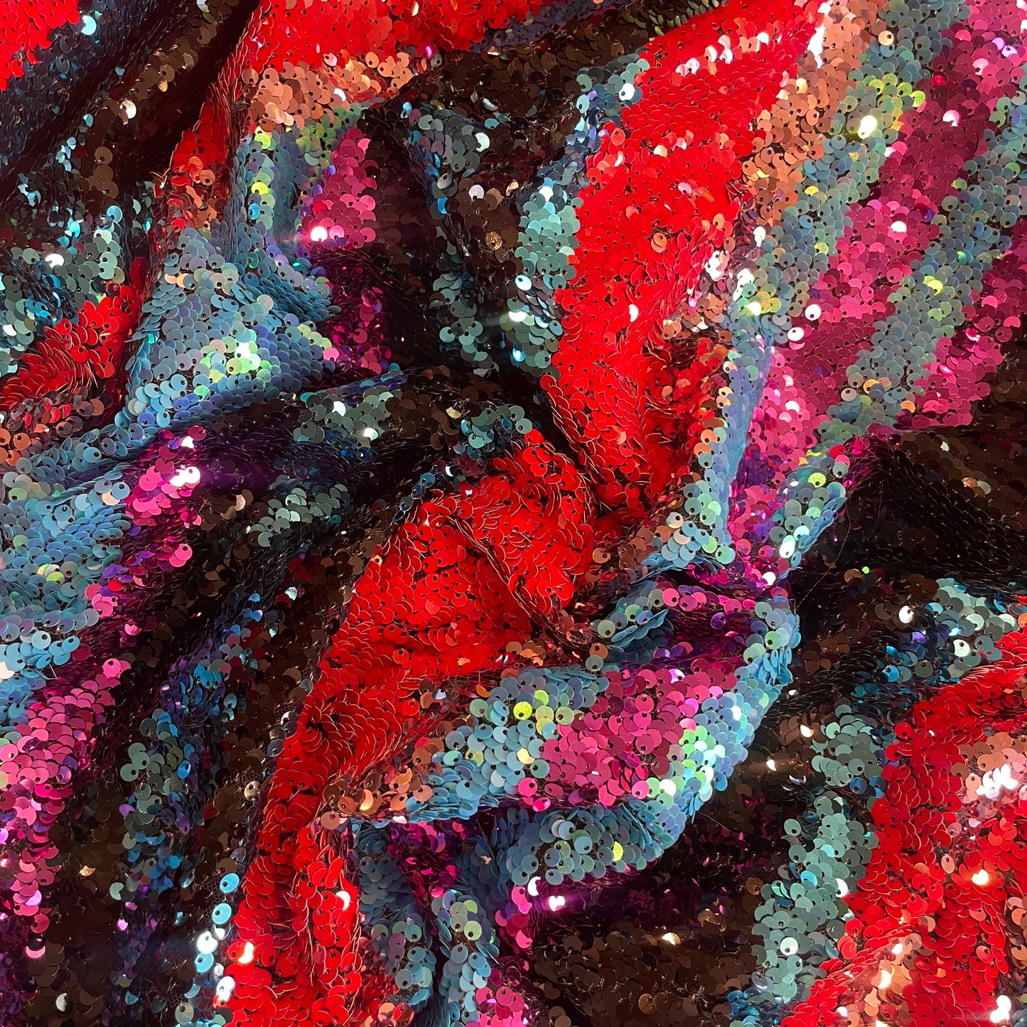 Carnival stripe Sequin mesh