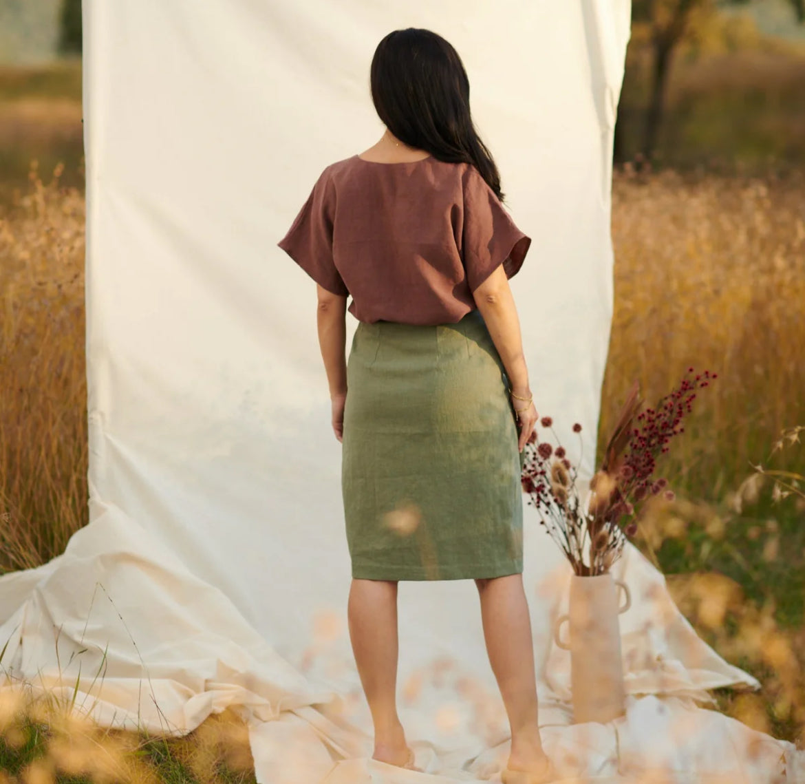 Stitched for good Waratah skirt paper pattern