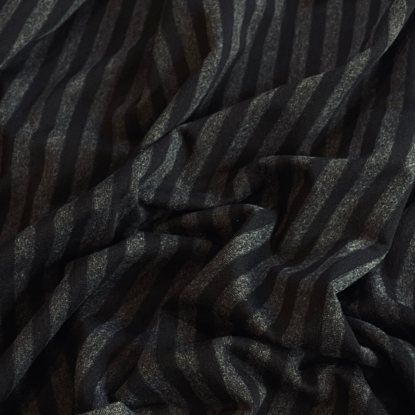 Grey marle stripe viscose jersey