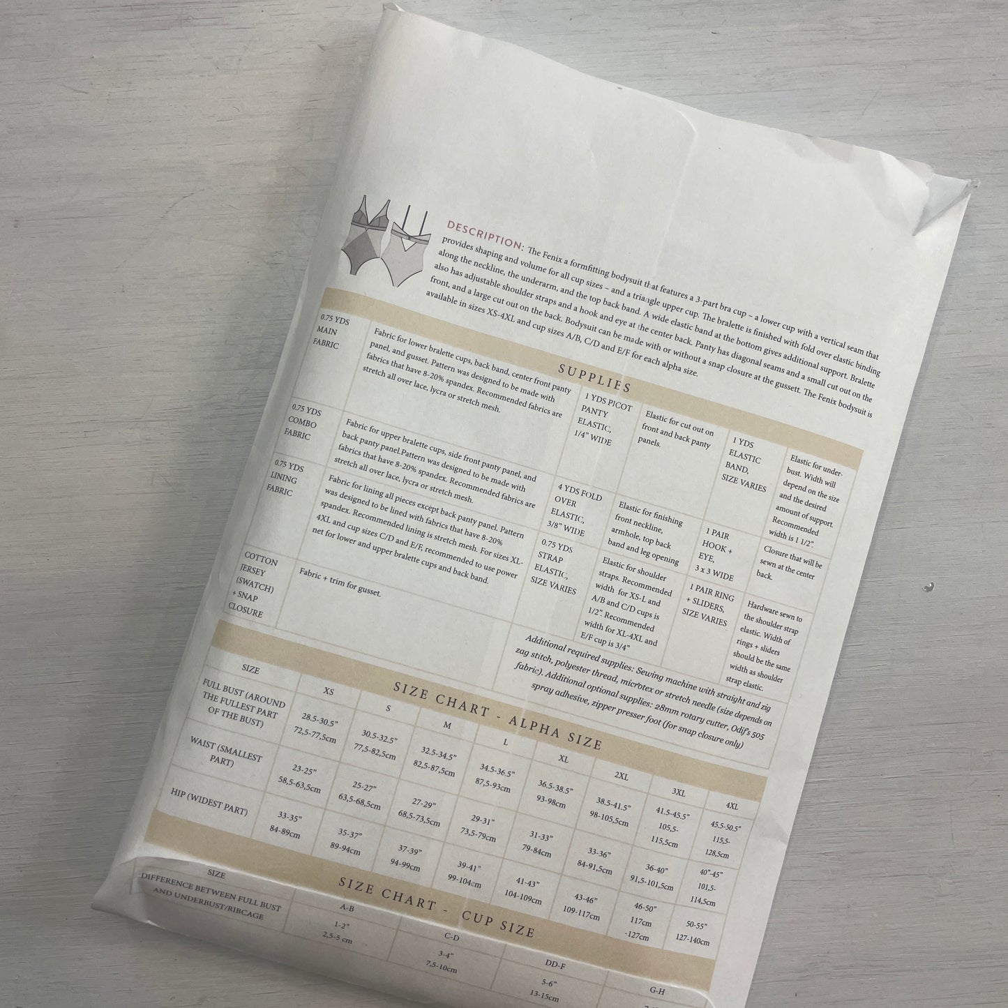 Madalynne intimates fenix bodysuit paper pattern