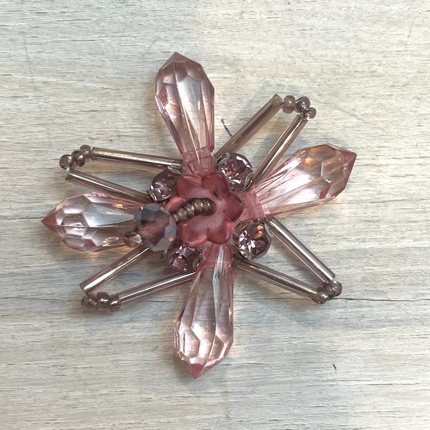 amethyst crystal flower motif