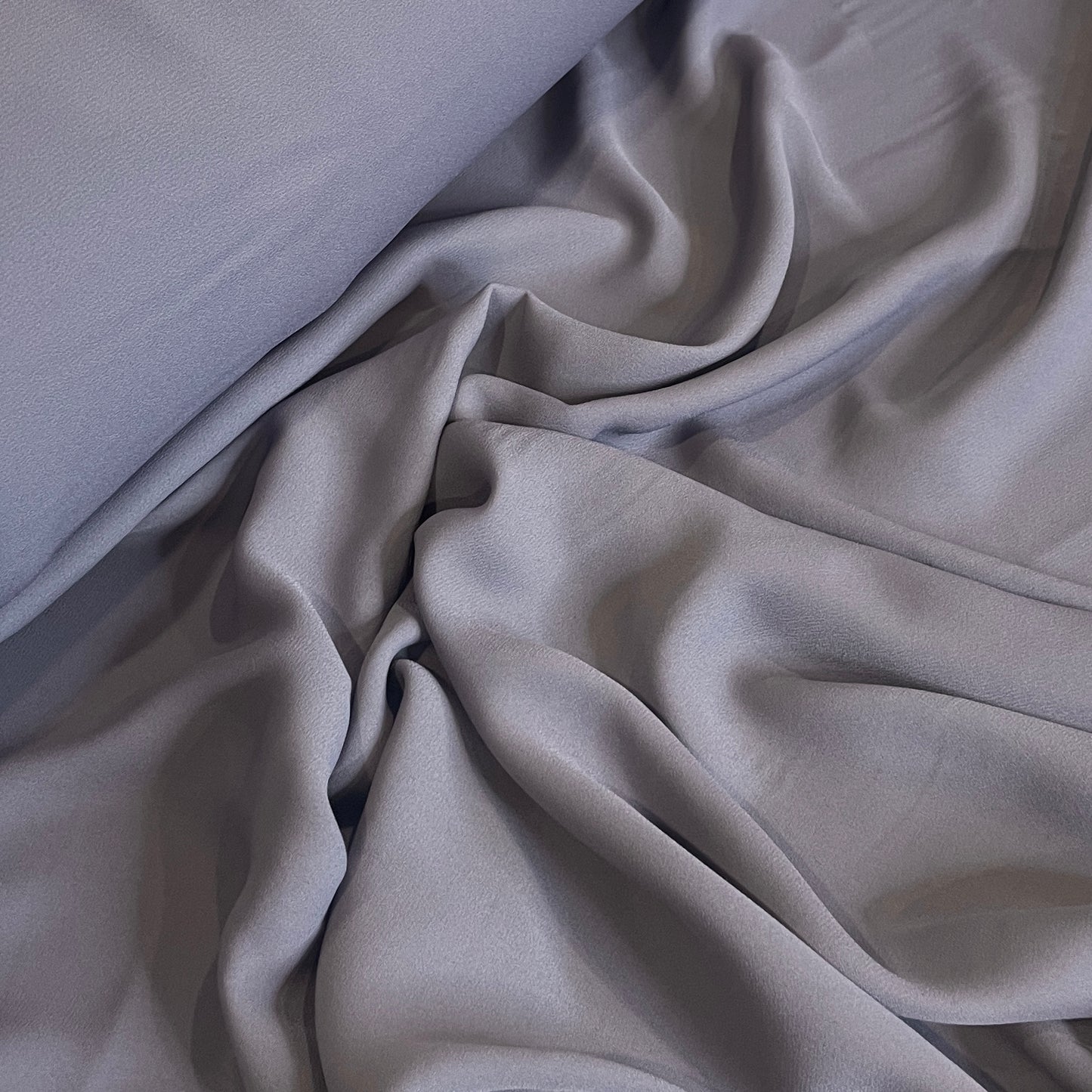 Deep dusty mauve haze triple crepe georgette