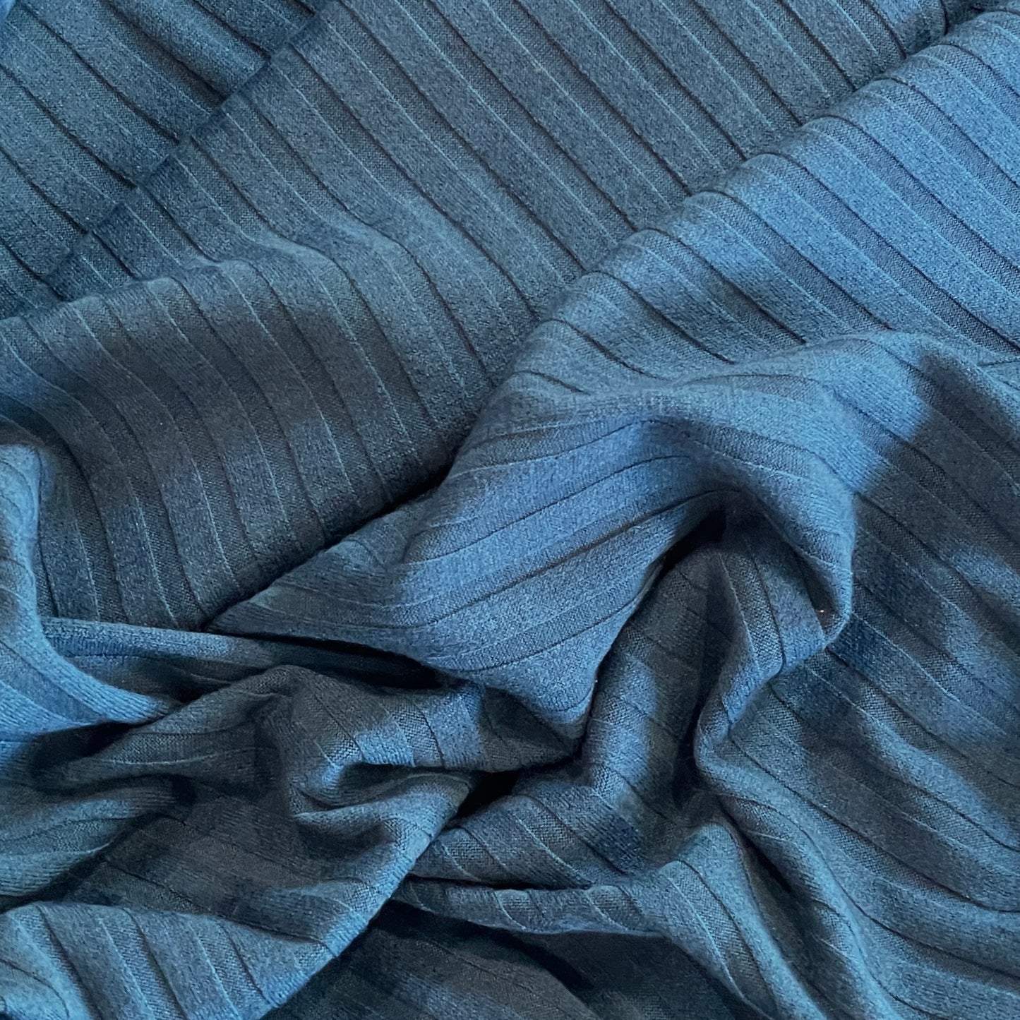 Deep teal ribbed jersey