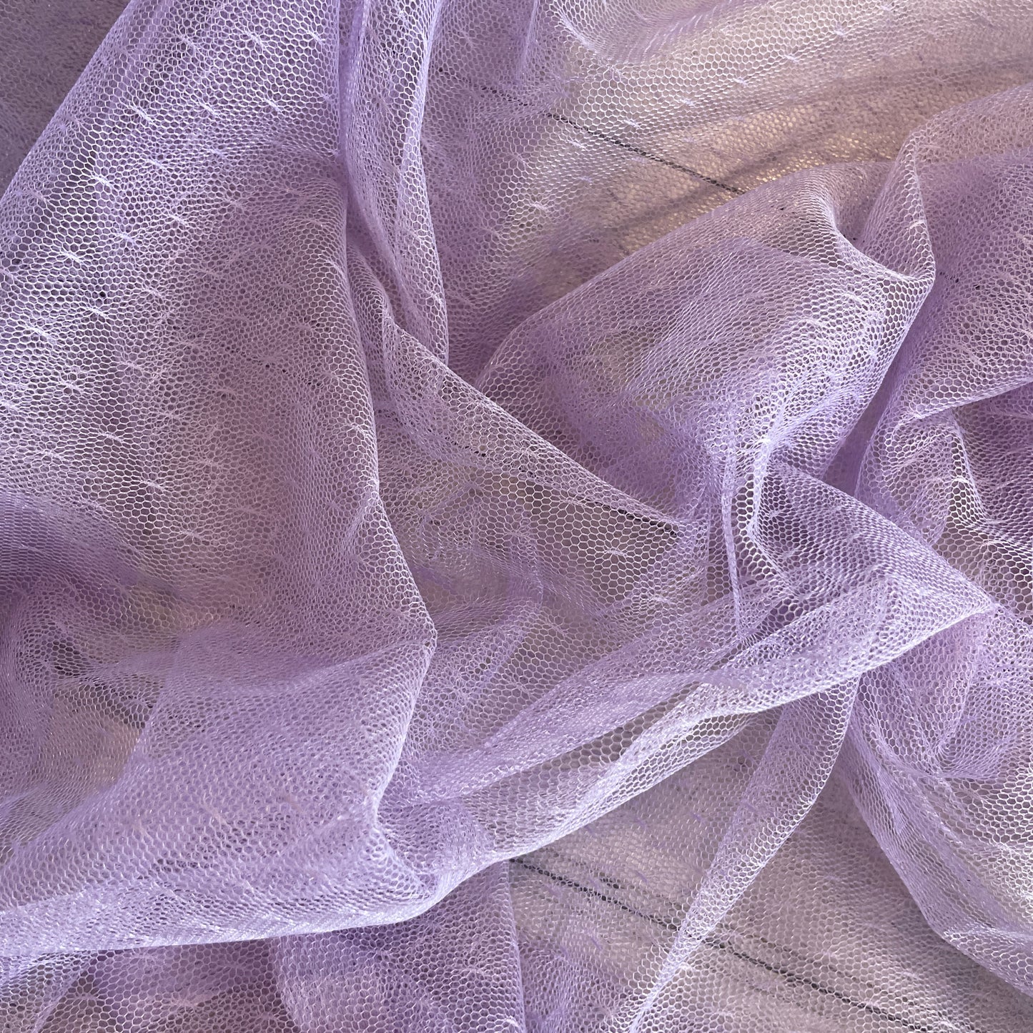 Mauve  fine hail Spotted Tulle