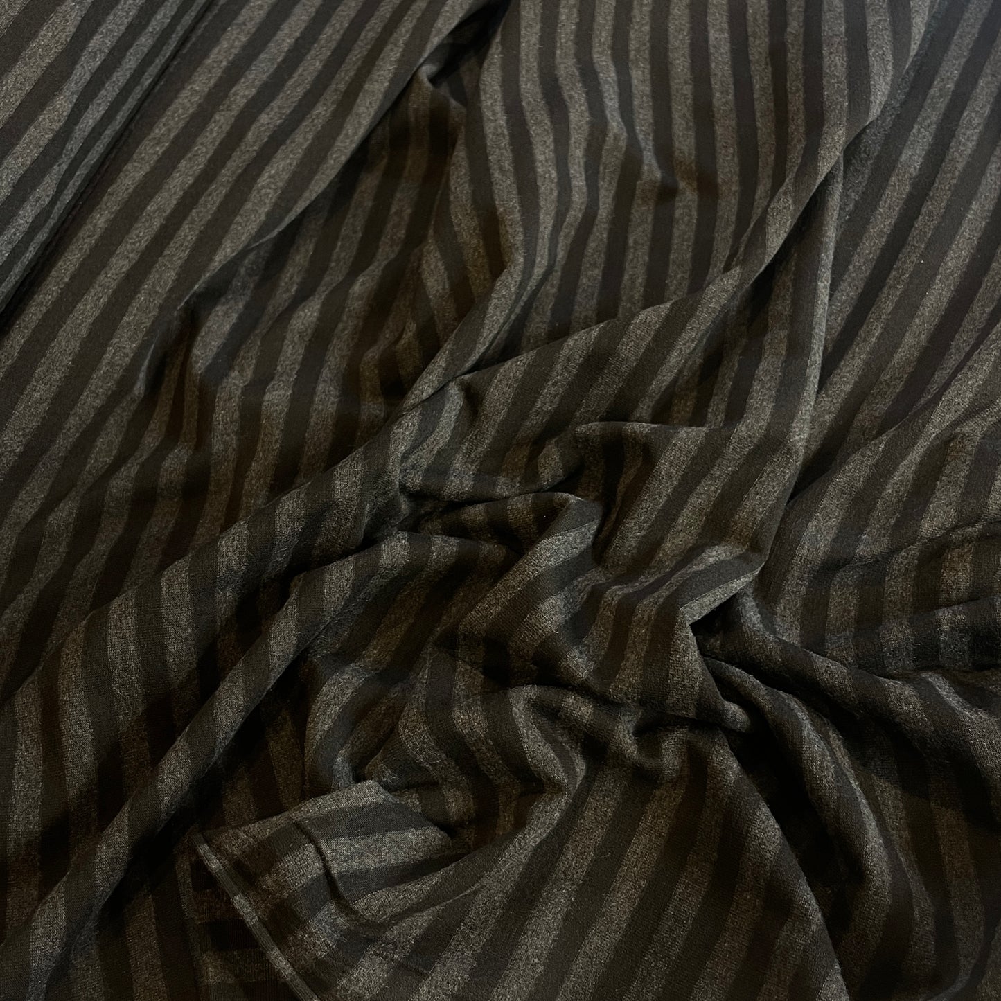 Grey marle stripe viscose jersey