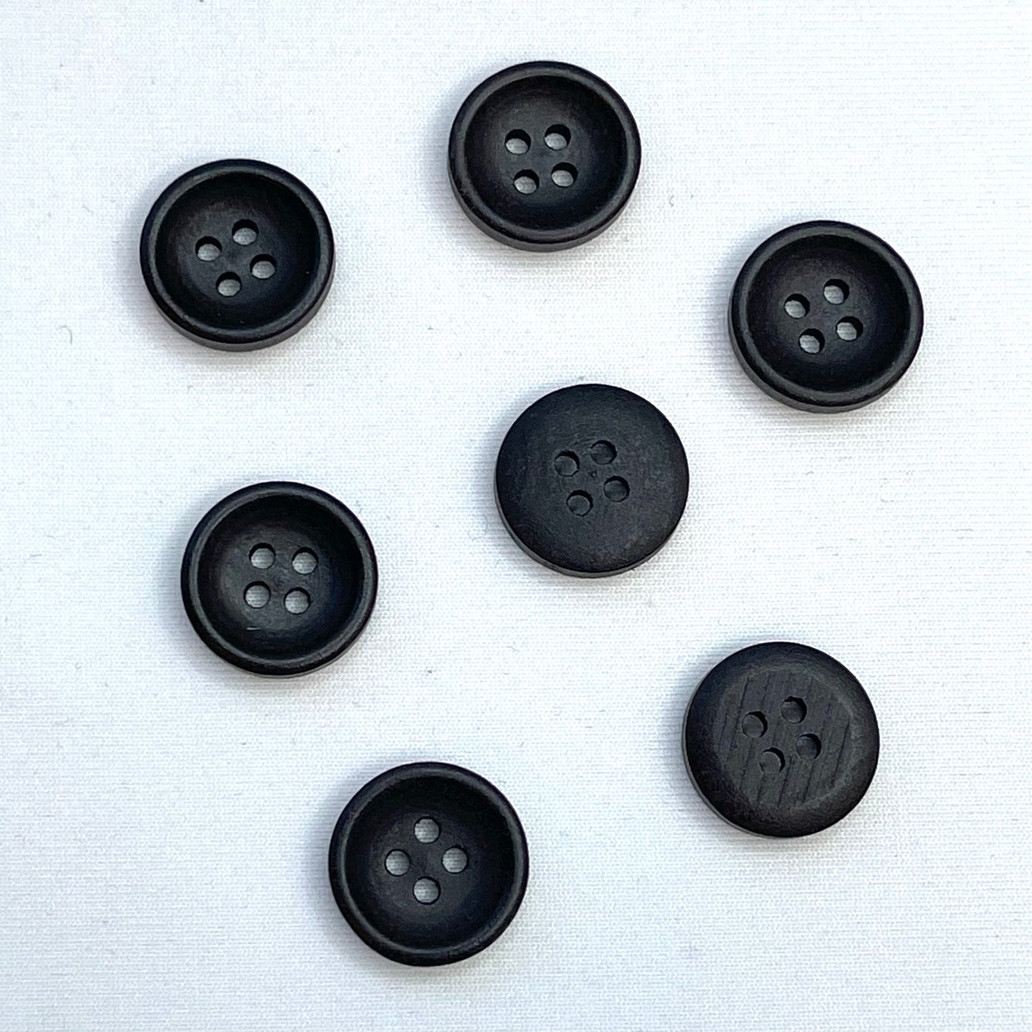 15mm Dark Chocolate 4 Hole Wood Button