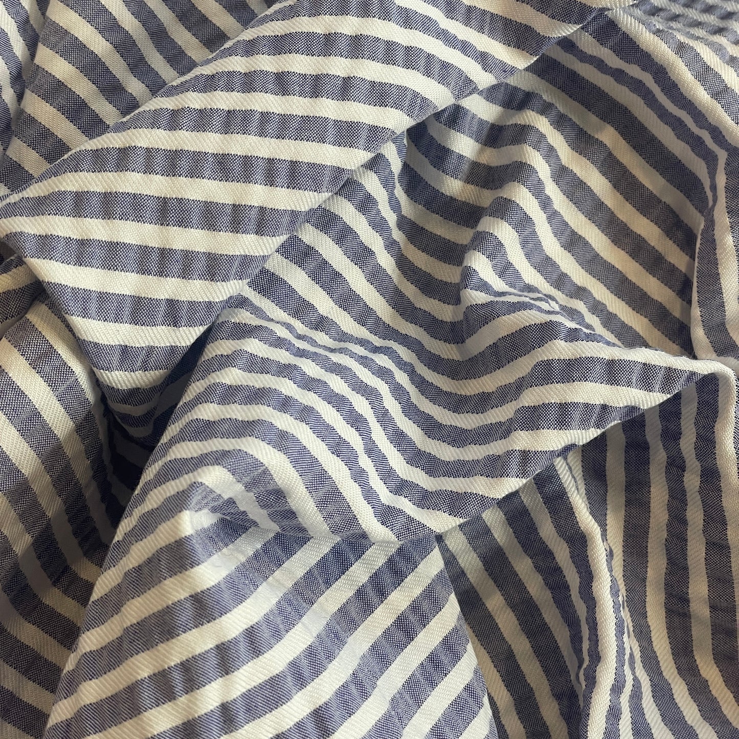 Nautical stripe seersucker