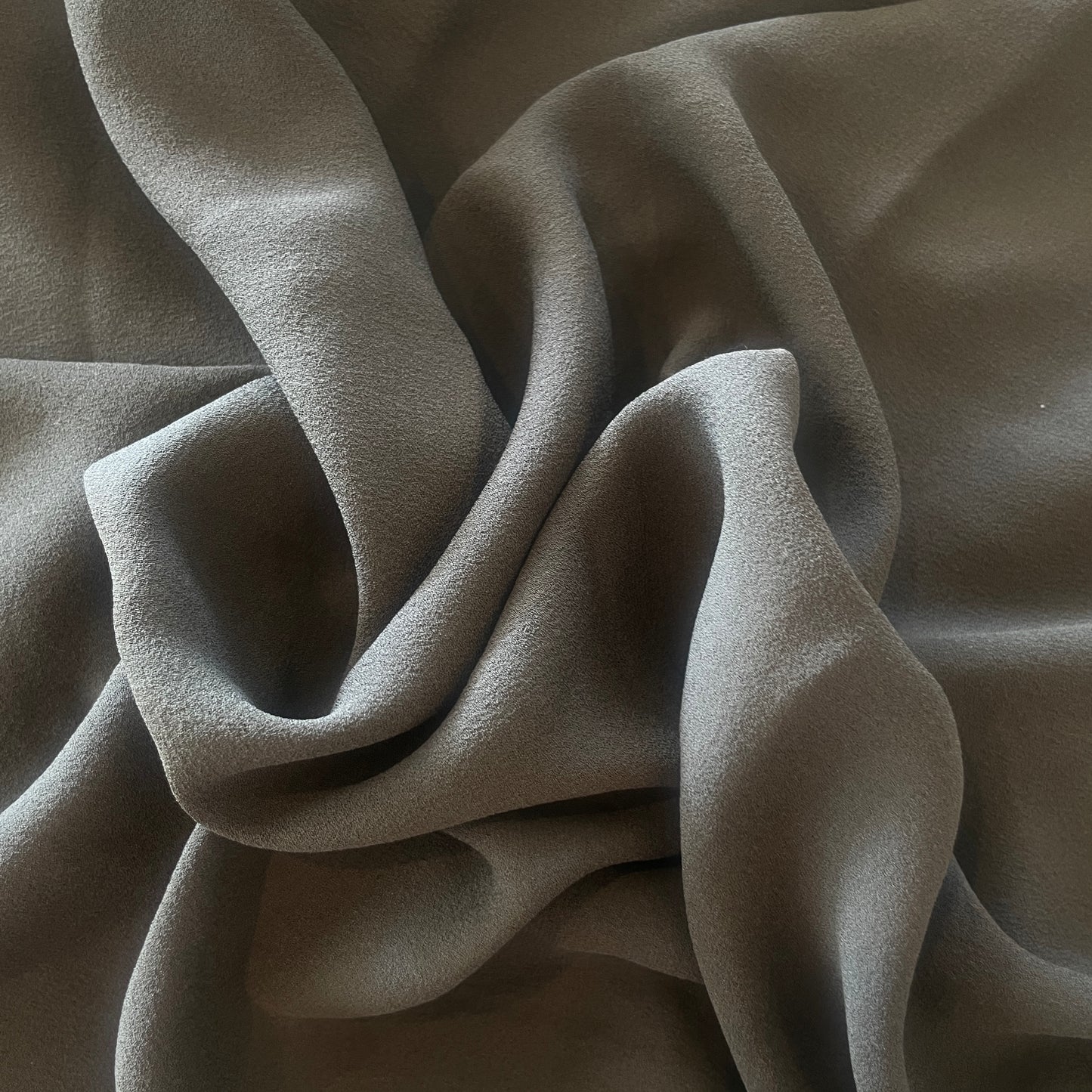 90cm charcoal stretch silk double georgette