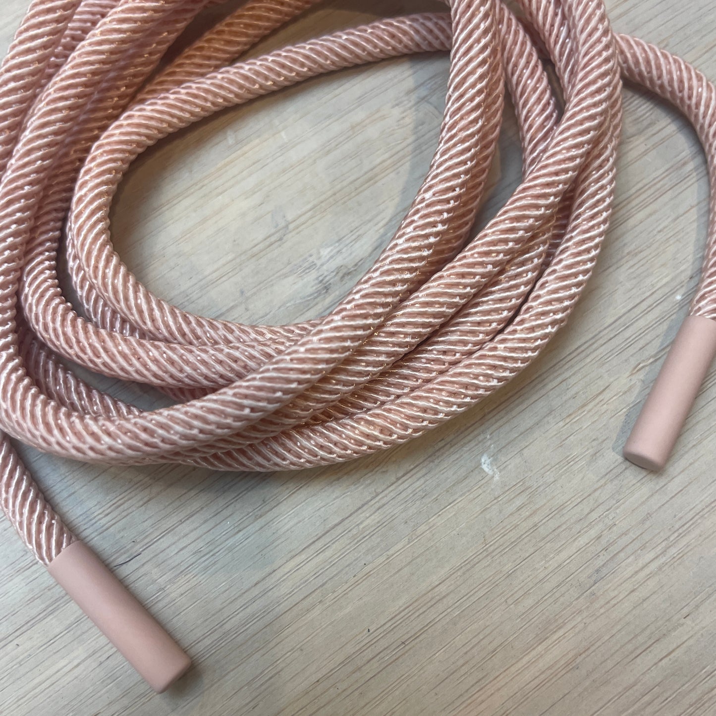 Dusty pink toggled cord tie 160cm