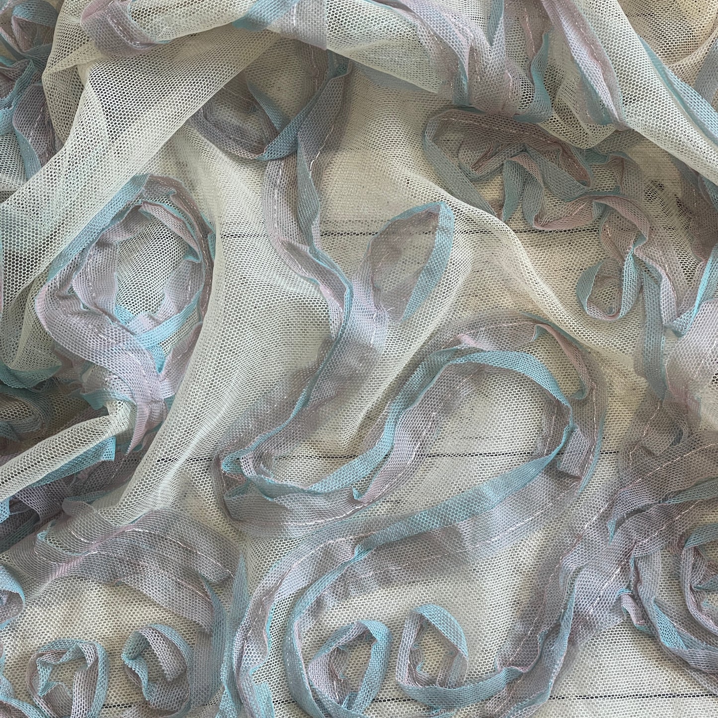 Lilly stitched Embelished Mesh