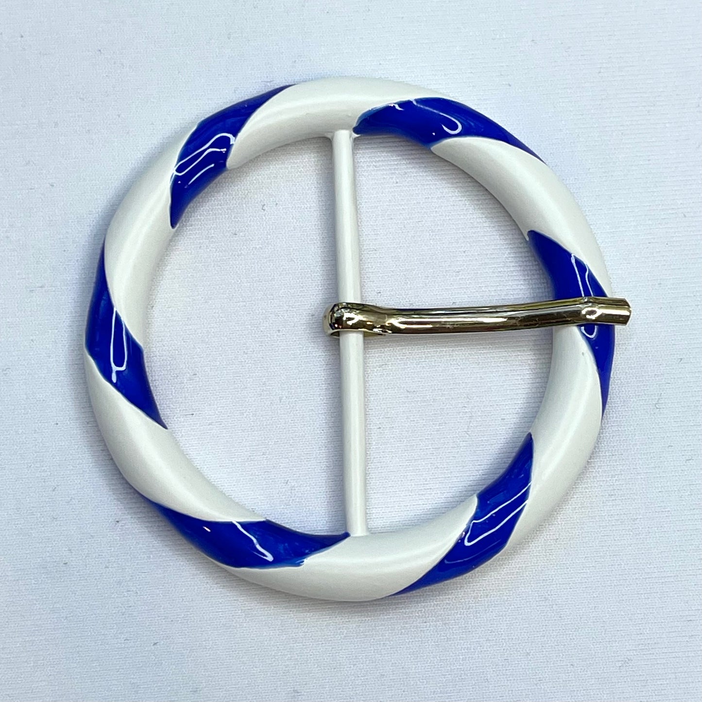 Candy Stripe Blue Metal Buckle