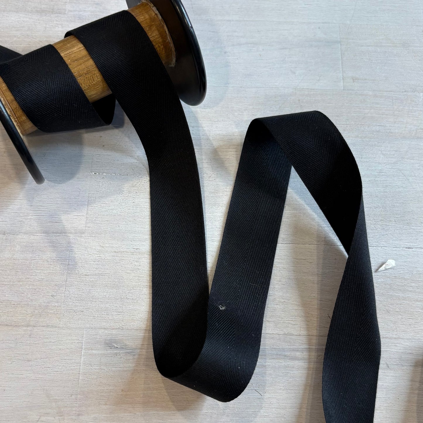 Black 32mm Herringbone Cotton Tape