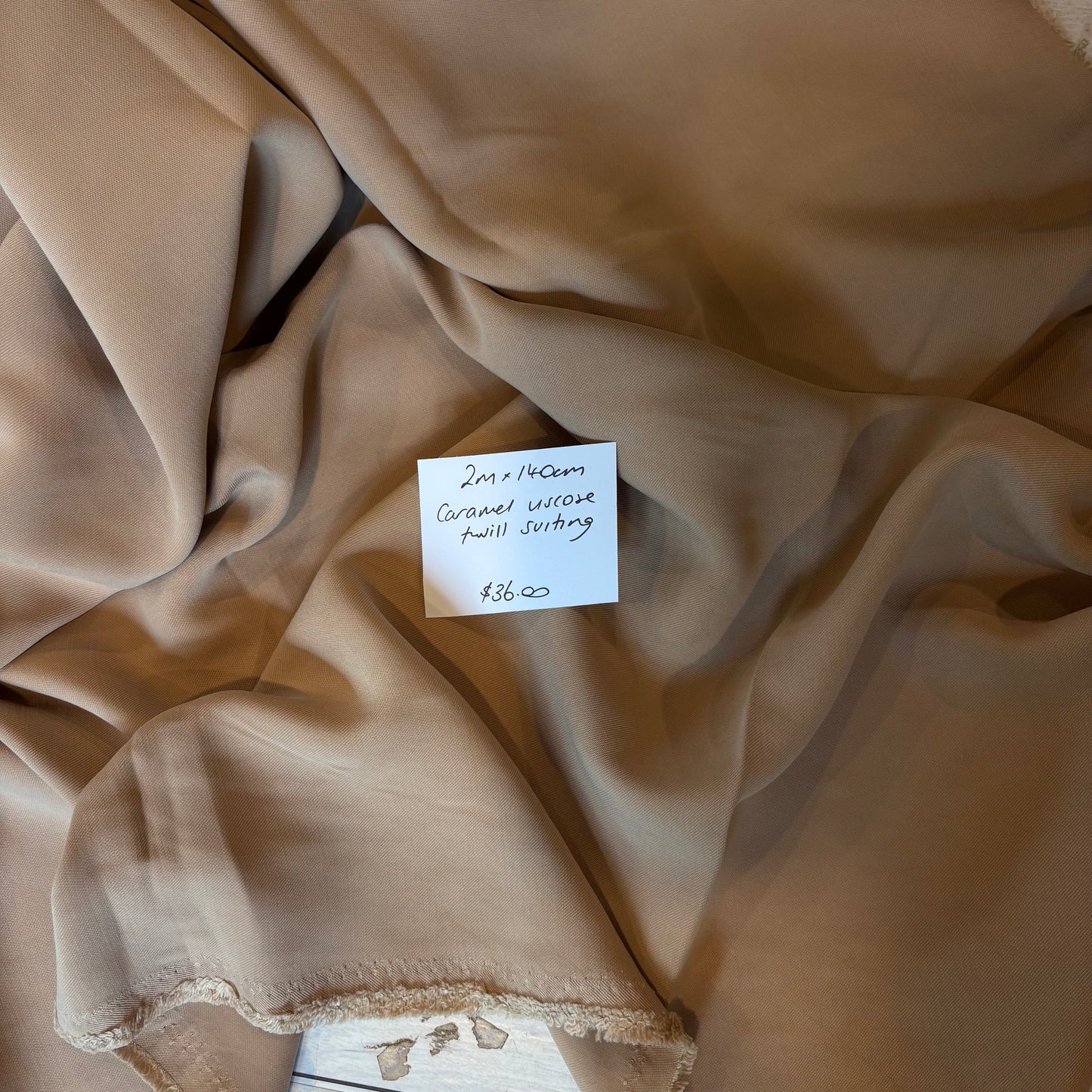 2m Caramel Viscose Twill Suiting