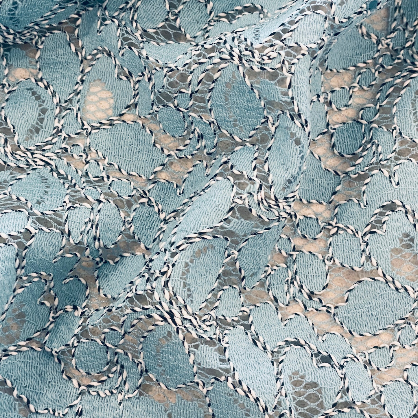 Mon ami aquamarine fine corded lace