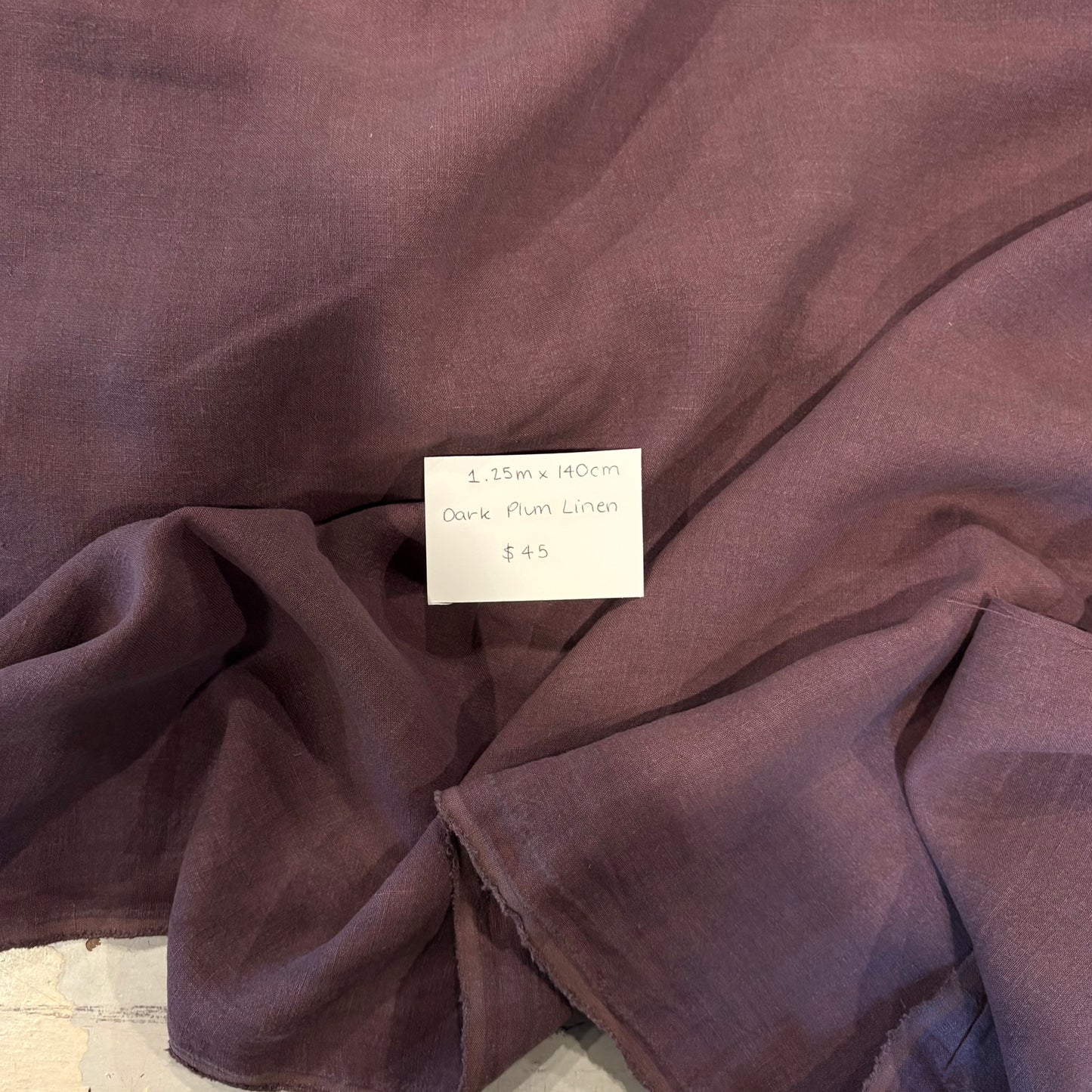 1.25m Dark Plum Linen