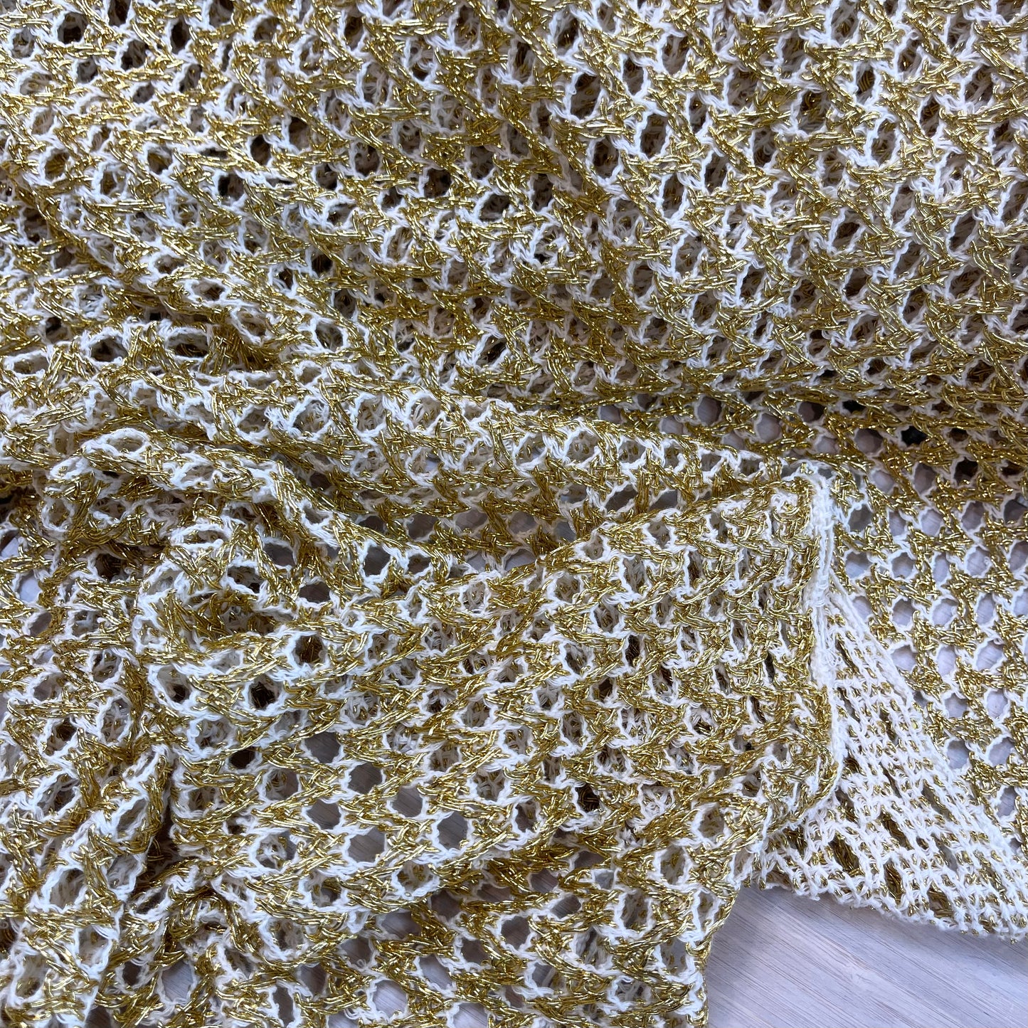 Star Spangled Gold Cotton Mesh