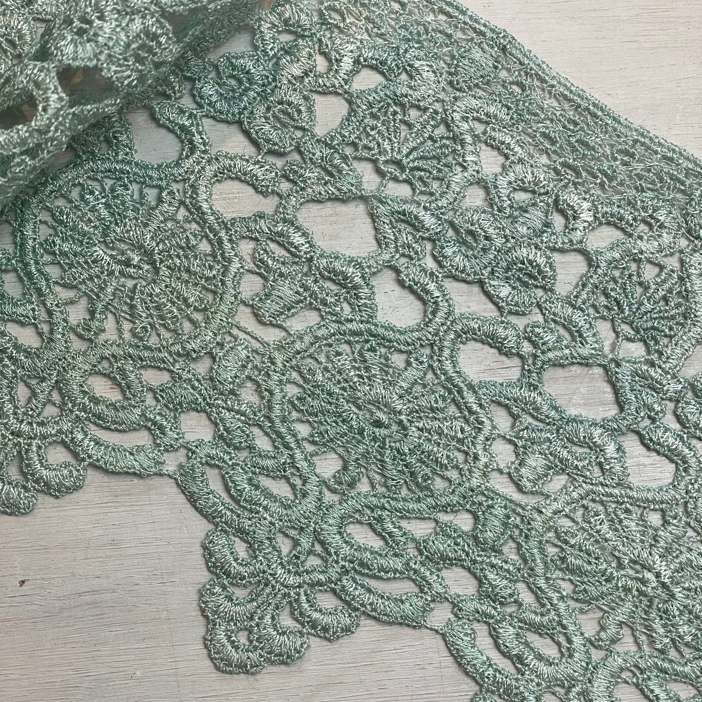 Seafoam ornate Guipure Trim