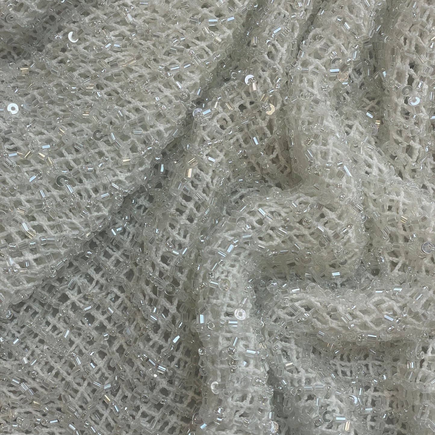 Wonderland beaded cotton mesh