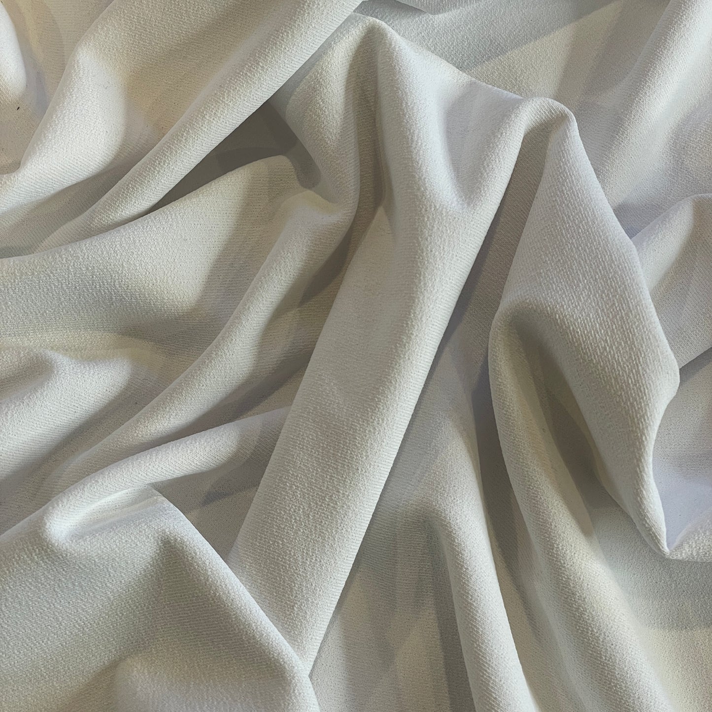 Ice cream white crepe jersey