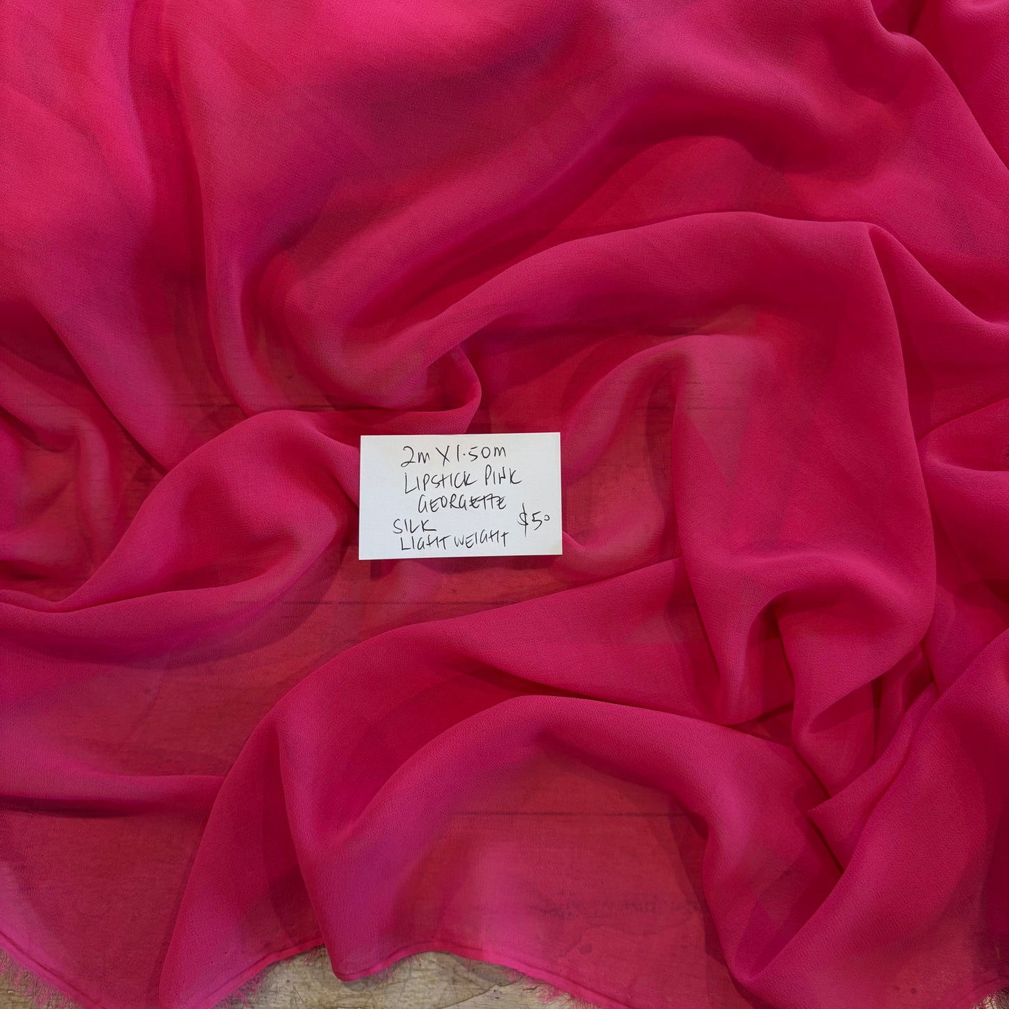 2m Lipstick Pink Georgette