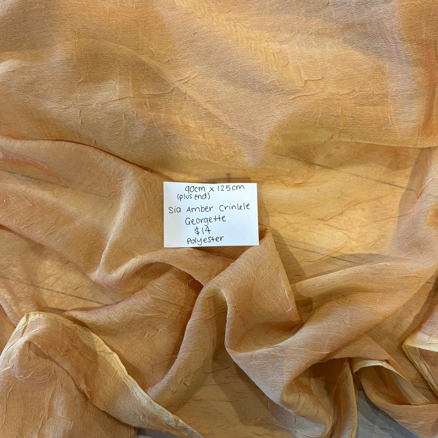 90cm Sia Amber Crinkle Georgette