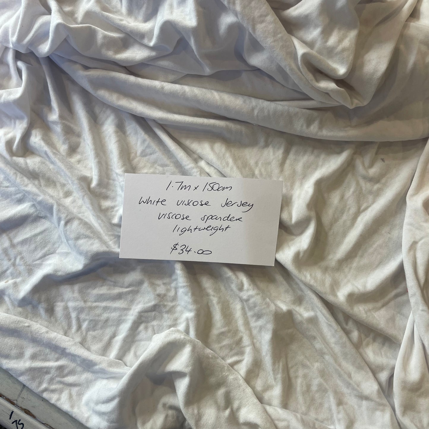 1.7m White Viscose Jersey