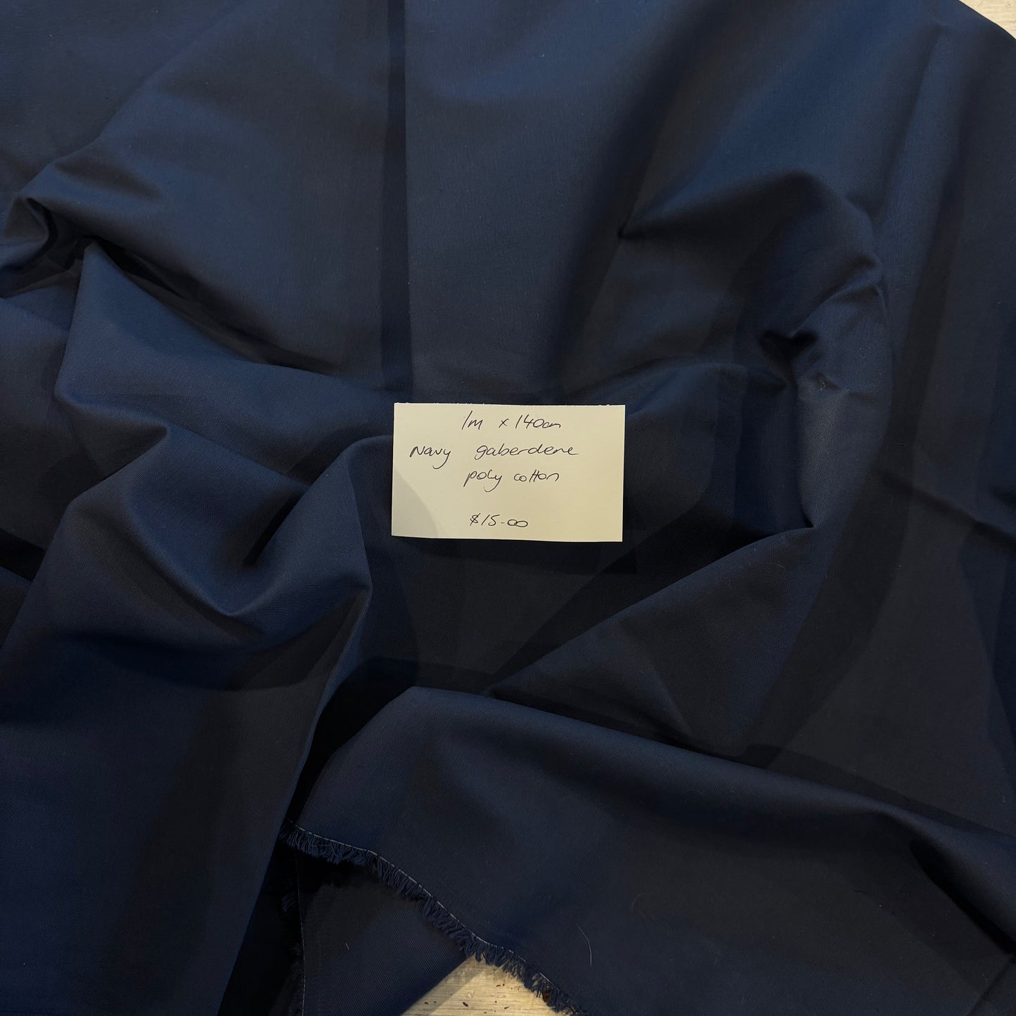 1m Navy Gaberdene