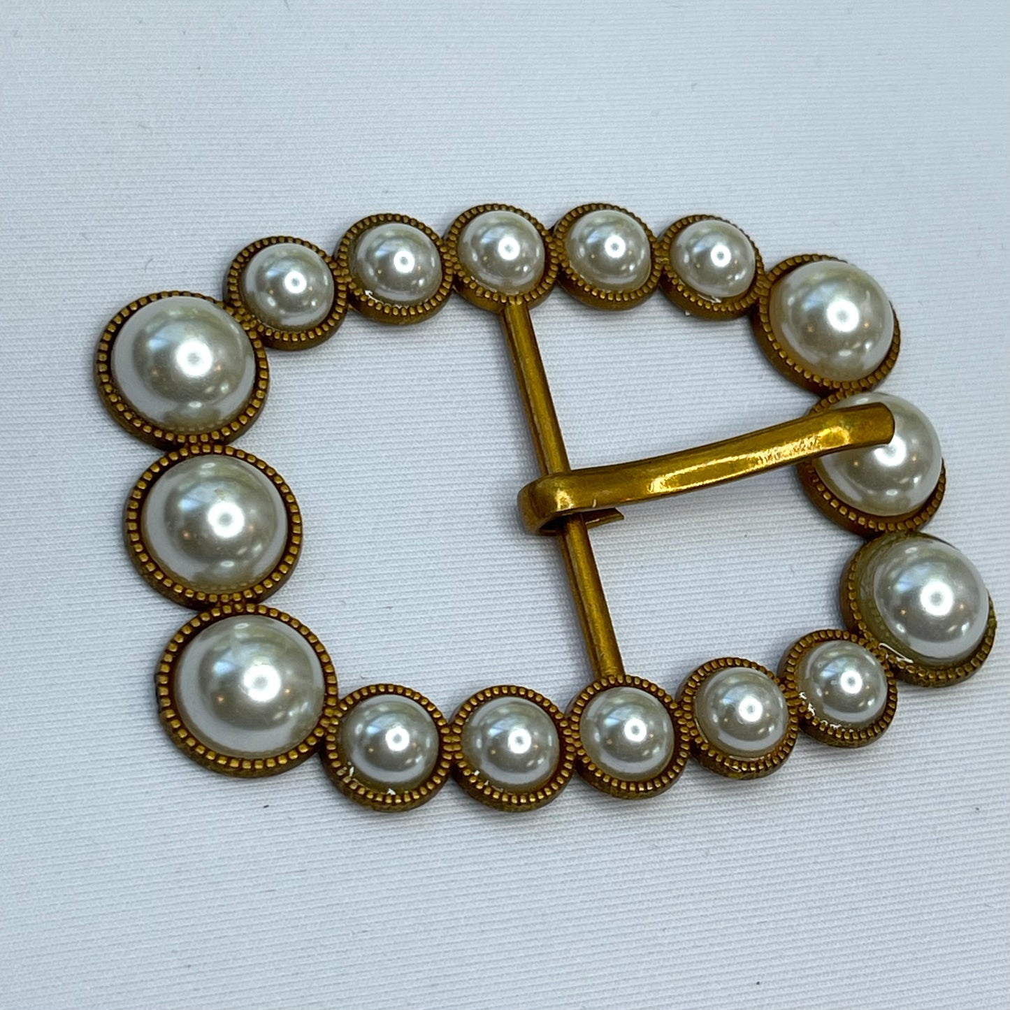 Marie Pearl Brass Buckle