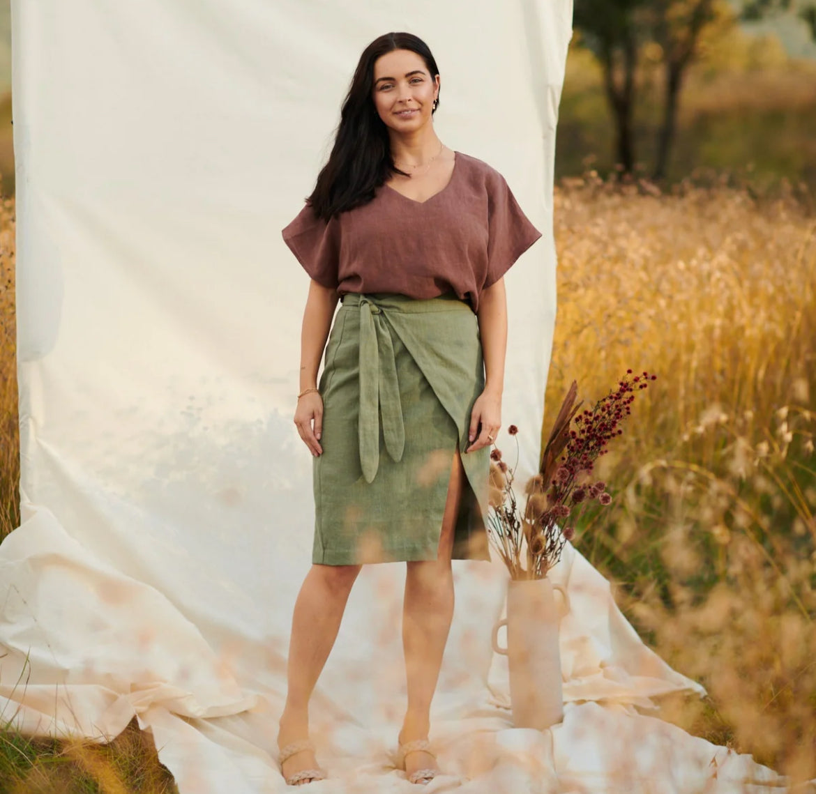 Stitched for good Waratah skirt paper pattern
