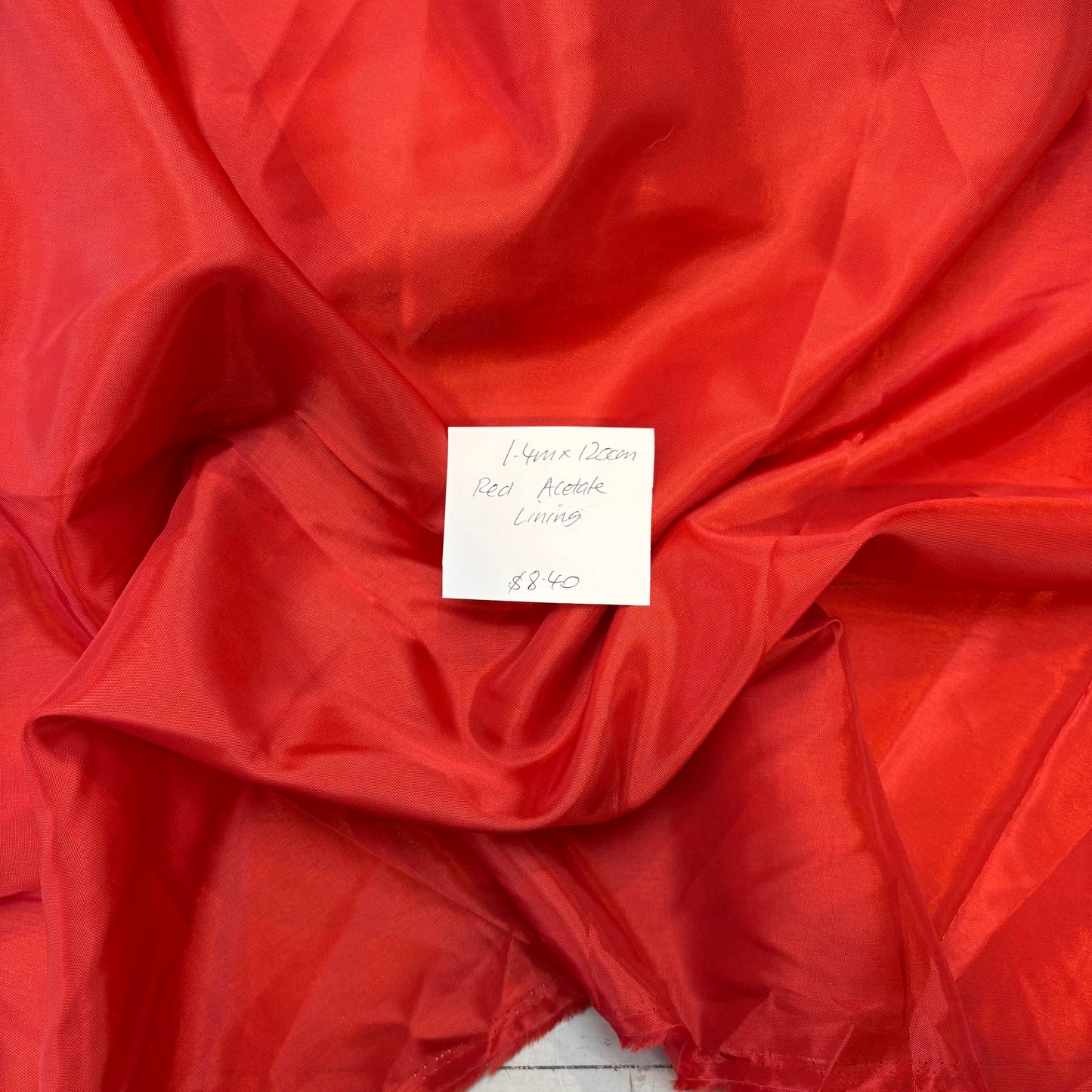 1.4m Red Acetate Lining