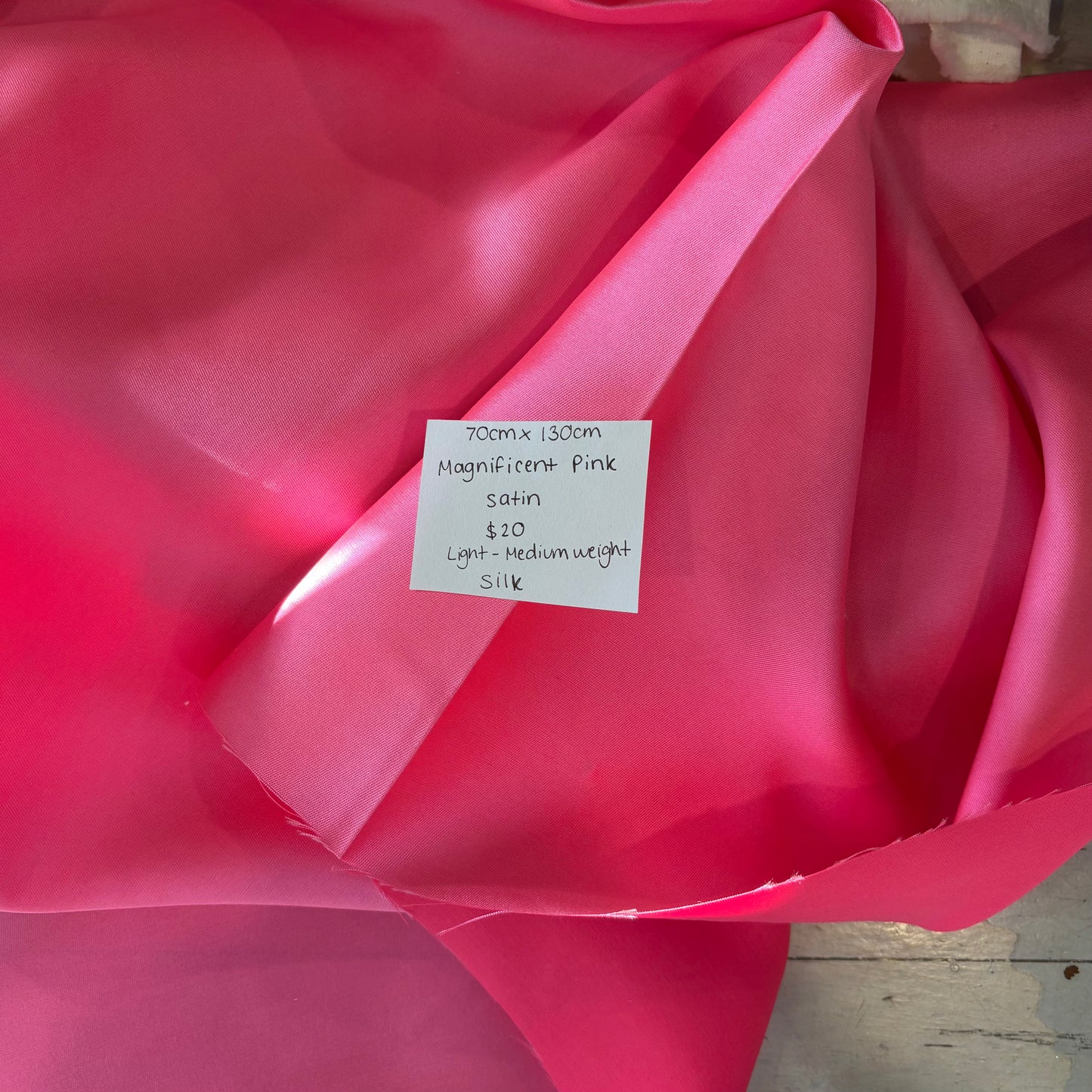 70cm Magnificent Pink Silk Satin