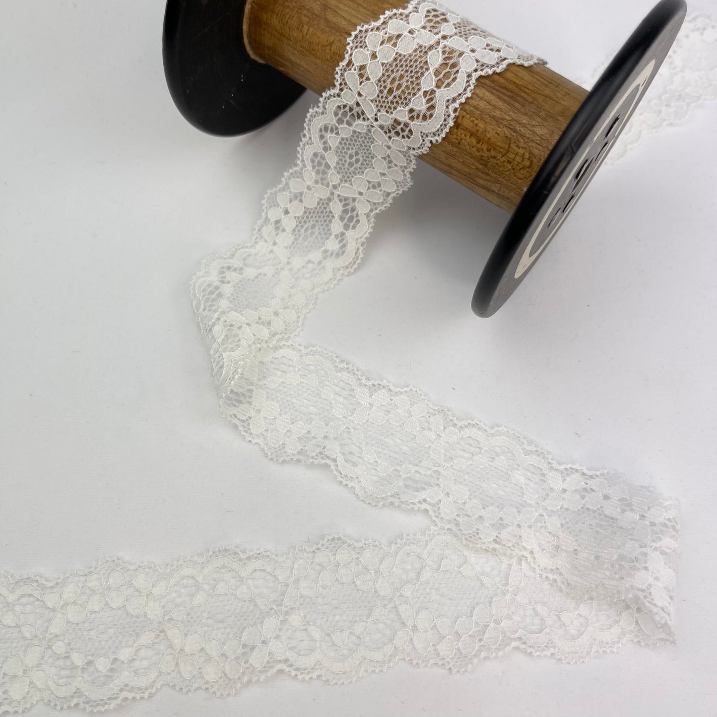 Lola White 35mm Stretch Lace