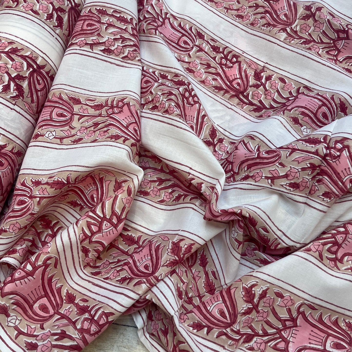 Hawa block print cotton voile