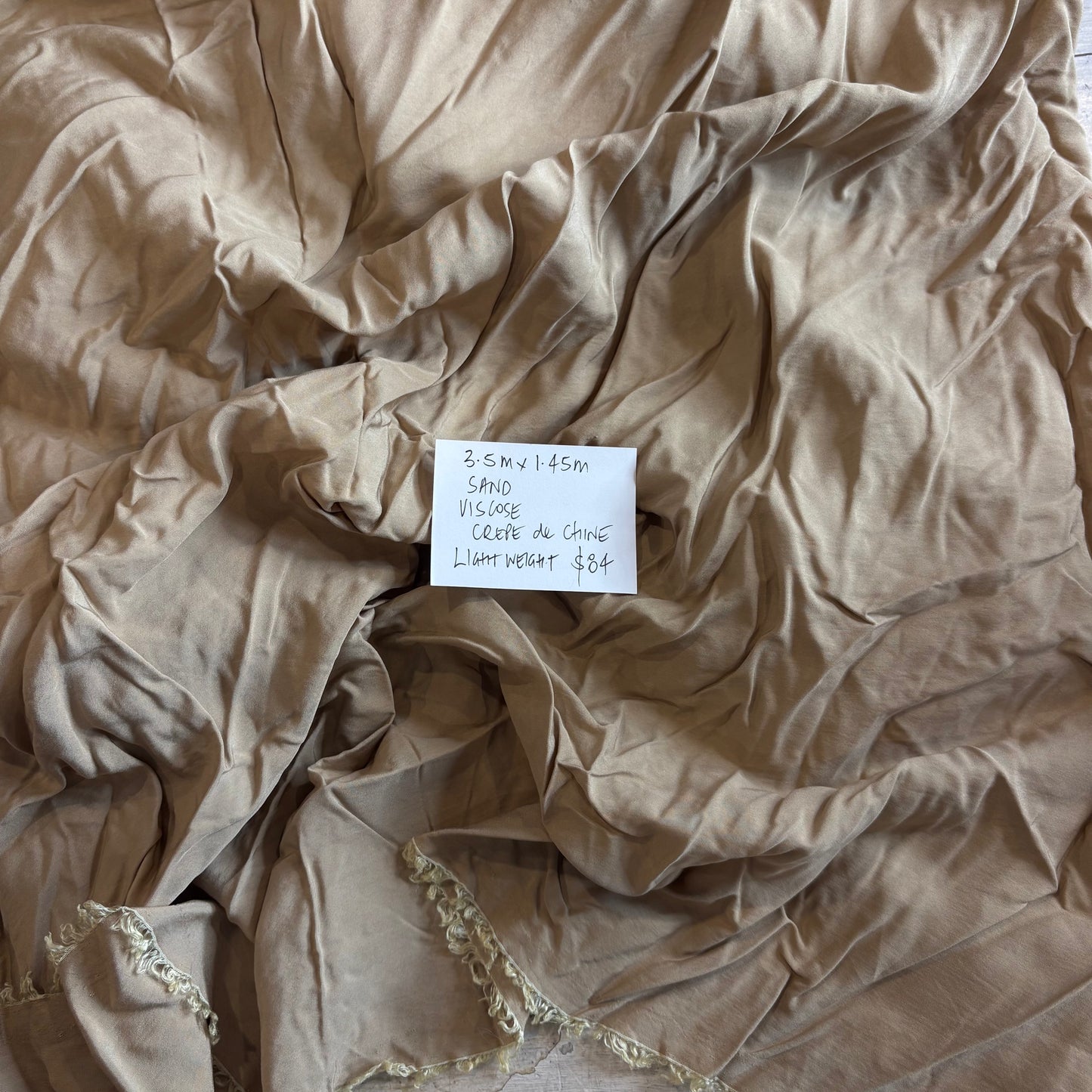 3.5m Sand Viscose Crepe De Chine