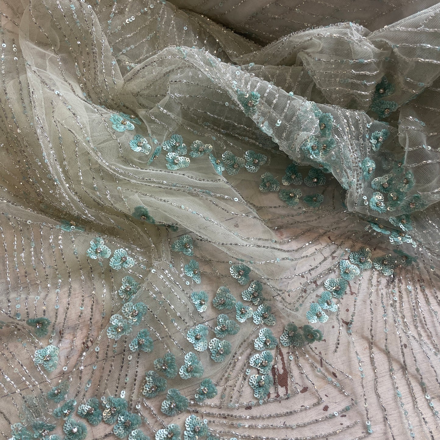 wonderland hand beaded tulle